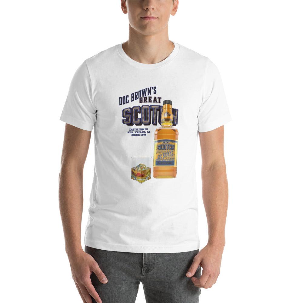 Doc Brown's Great Scotch Unisex t-shirt VAWDesigns