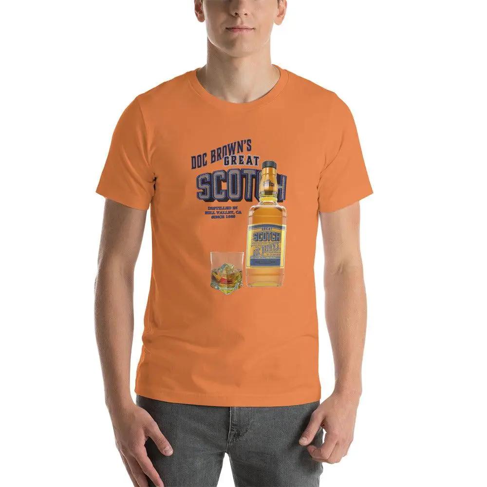 Doc Brown's Great Scotch Unisex t-shirt VAWDesigns