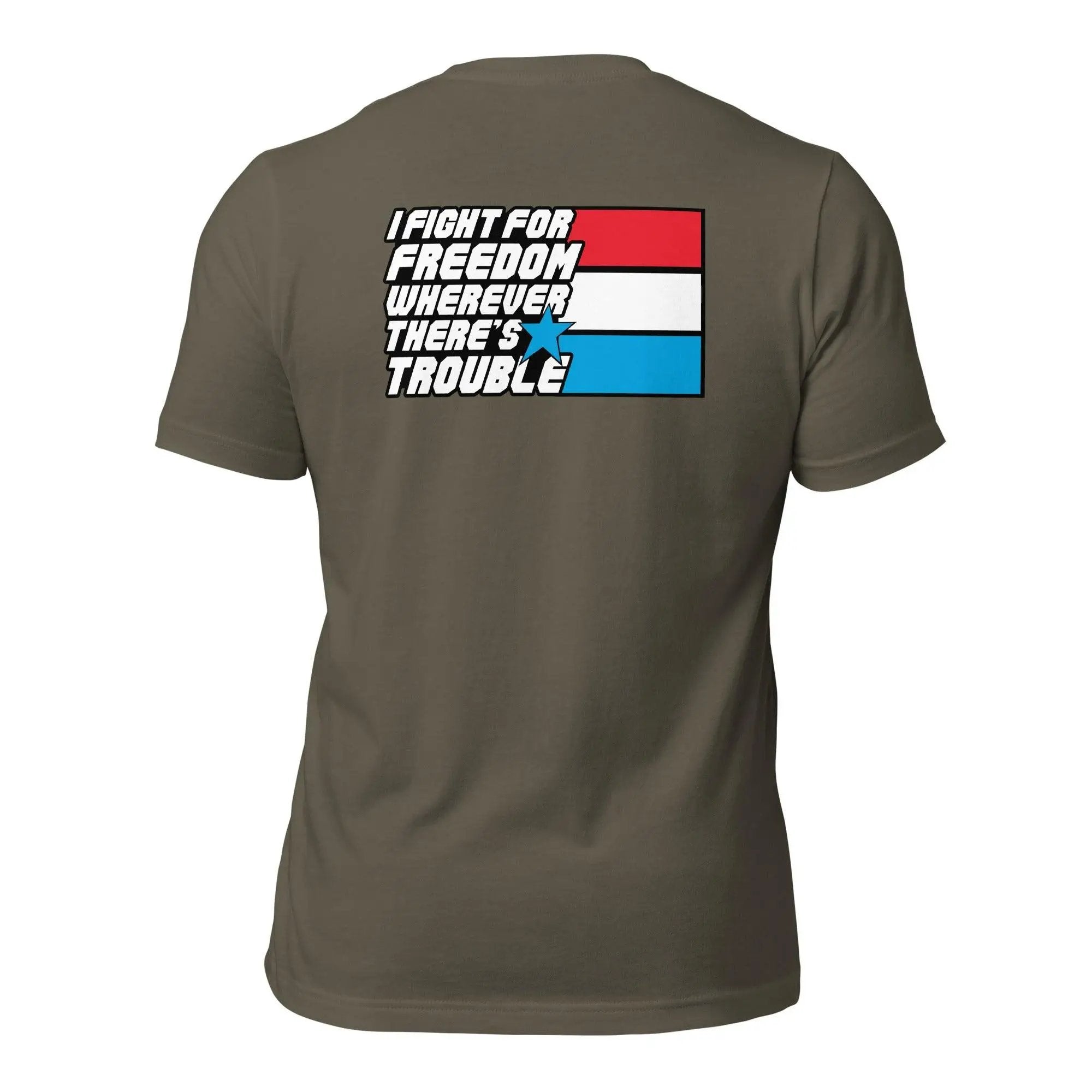 Fight For Freedom Unisex t-shirt (BACK) VAWDesigns