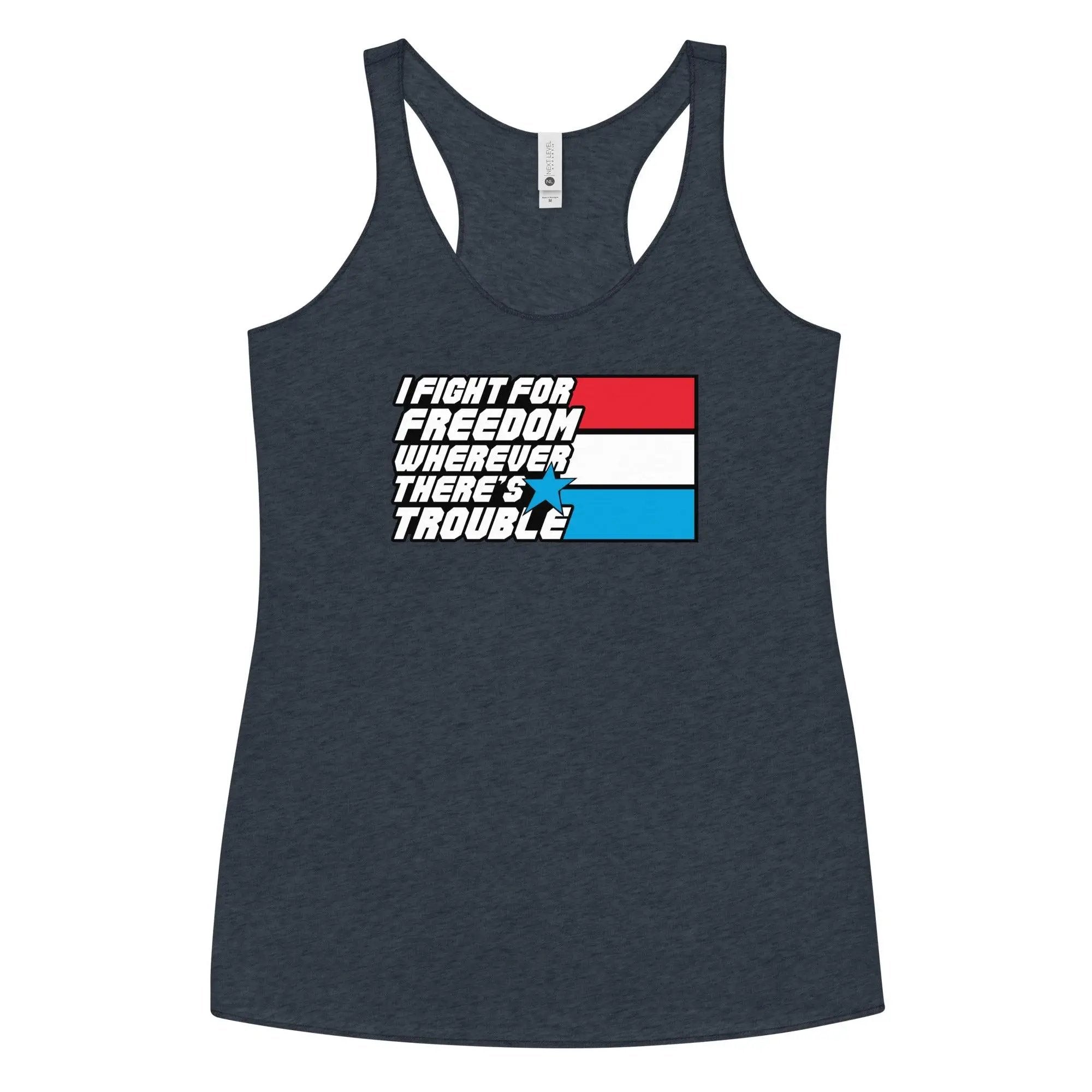 Fight For Freedom Women's Racerback Tank VAWDesigns
