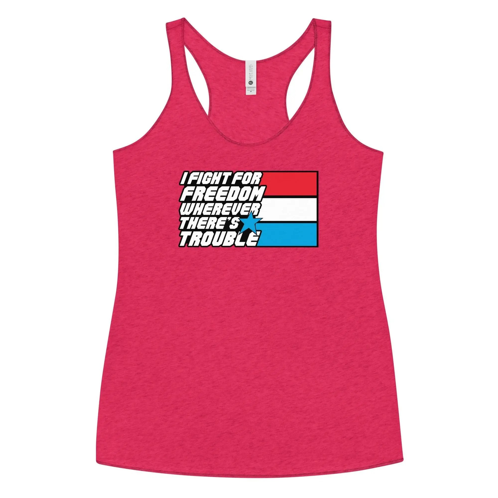 Fight For Freedom Women's Racerback Tank VAWDesigns