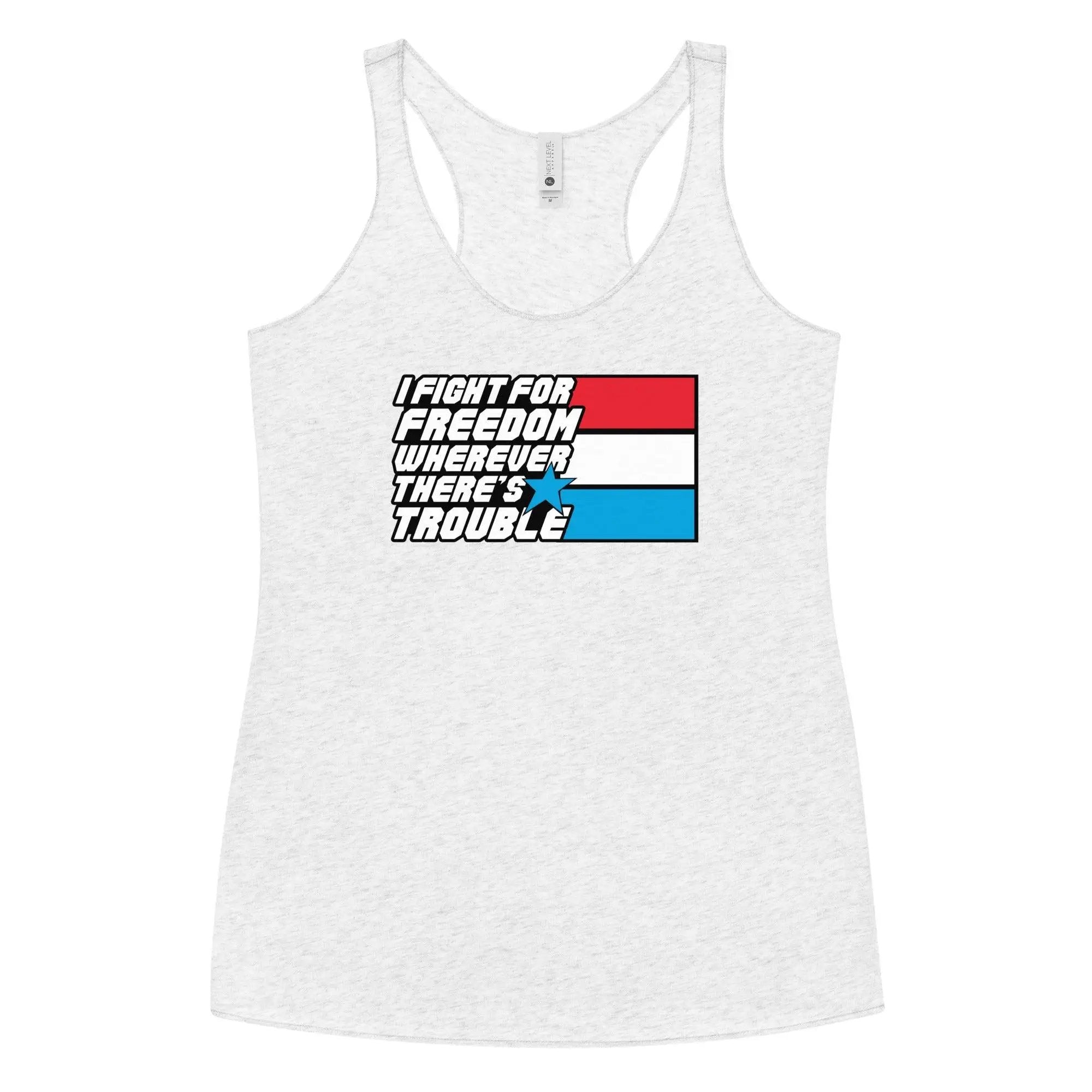 Fight For Freedom Women's Racerback Tank VAWDesigns