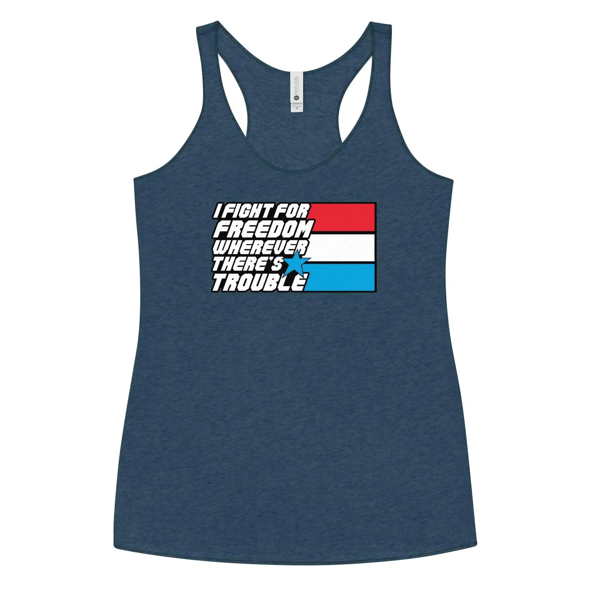 Fight For Freedom Women's Racerback Tank VAWDesigns