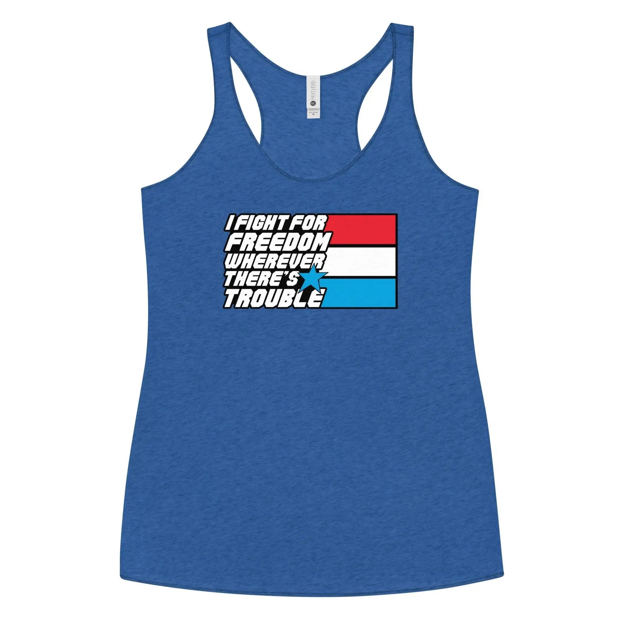 Fight For Freedom Women's Racerback Tank VAWDesigns