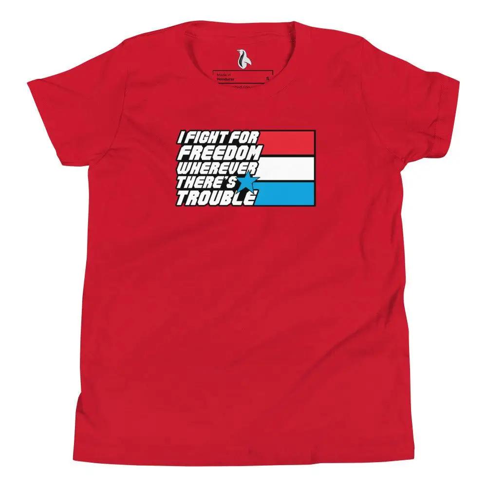 Fight For Freedom Youth Short Sleeve T-Shirt VAWDesigns