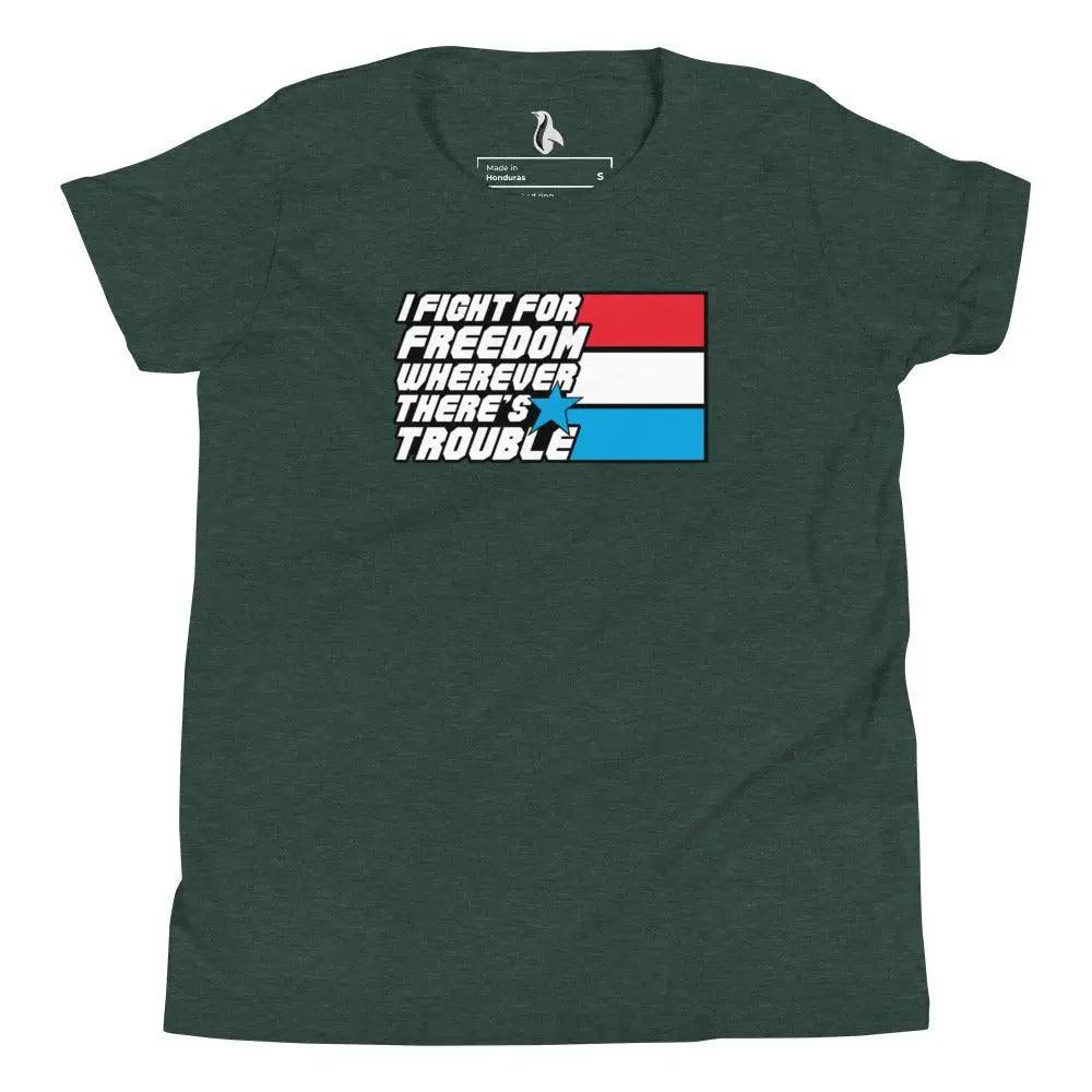 Fight For Freedom Youth Short Sleeve T-Shirt VAWDesigns