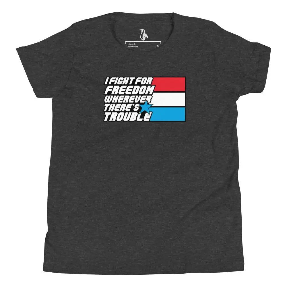 Fight For Freedom Youth Short Sleeve T-Shirt VAWDesigns