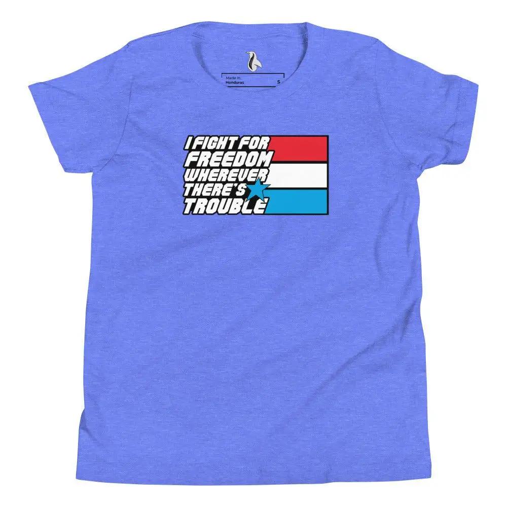 Fight For Freedom Youth Short Sleeve T-Shirt VAWDesigns