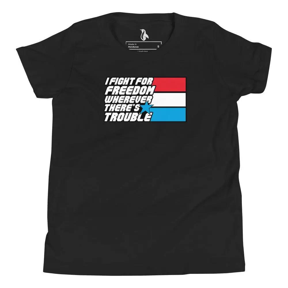 Fight For Freedom Youth Short Sleeve T-Shirt VAWDesigns