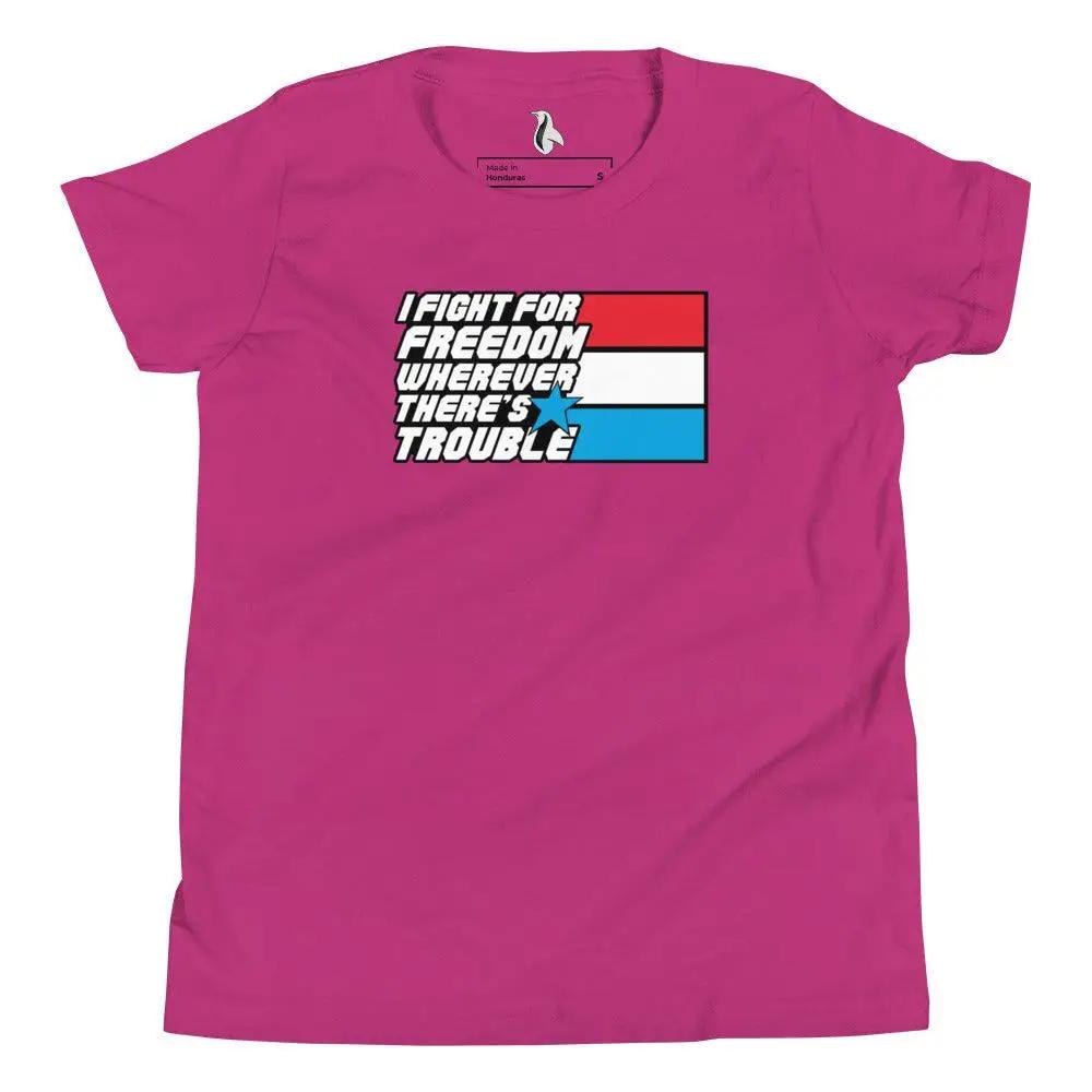 Fight For Freedom Youth Short Sleeve T-Shirt VAWDesigns