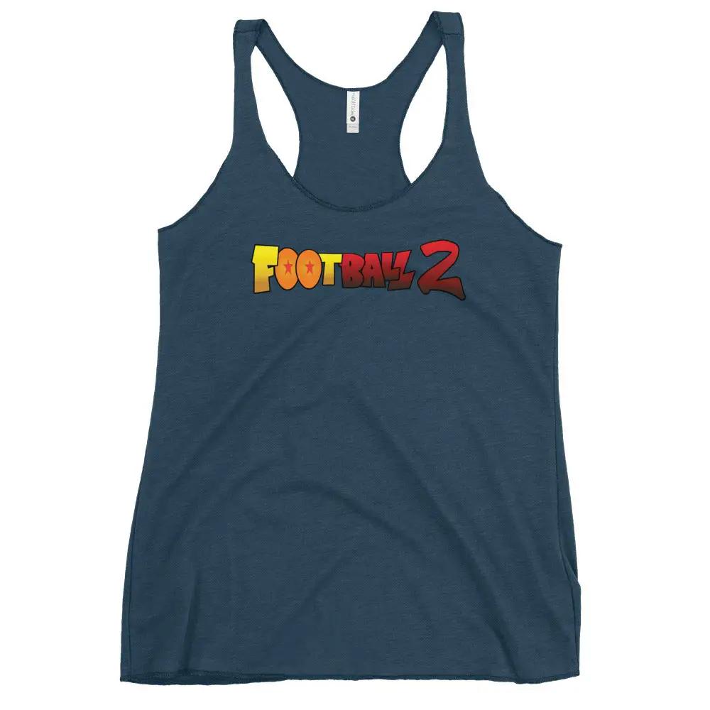 Football 2 Women's Racerback Tank VAWDesigns
