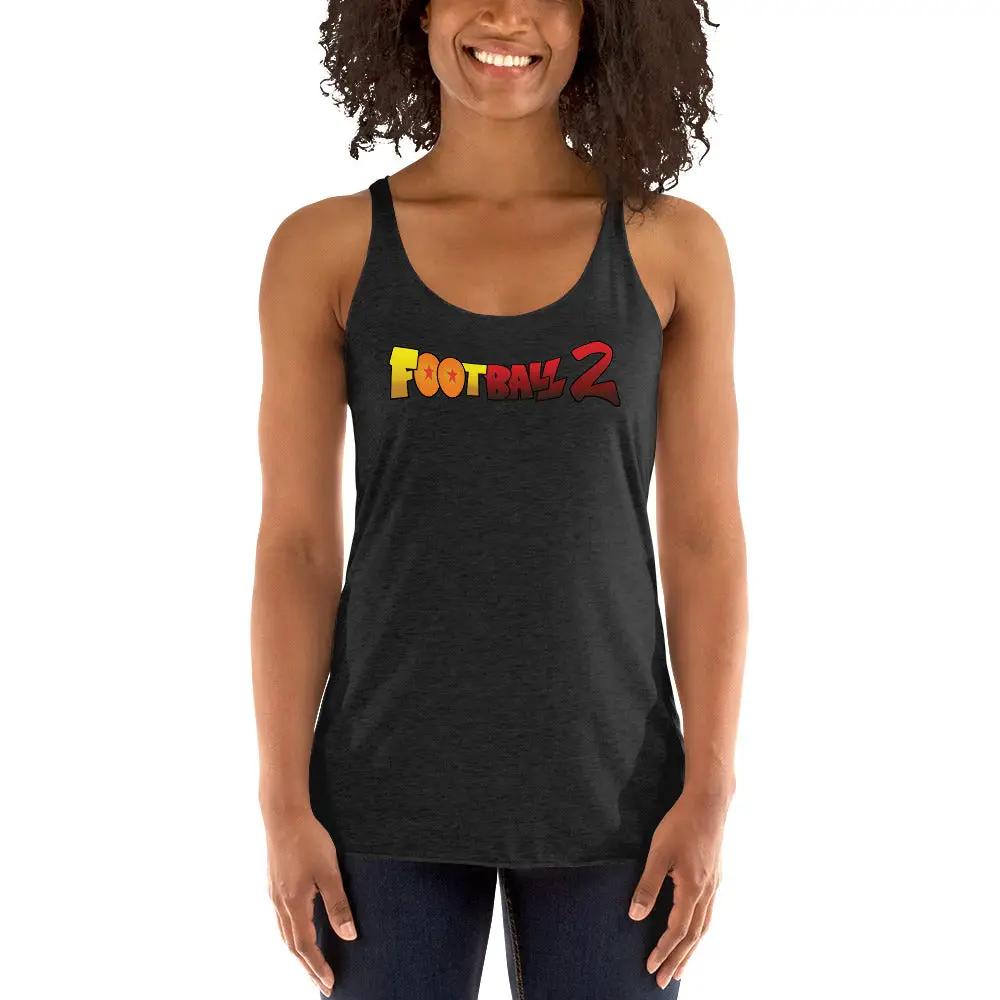 Football 2 Women's Racerback Tank VAWDesigns