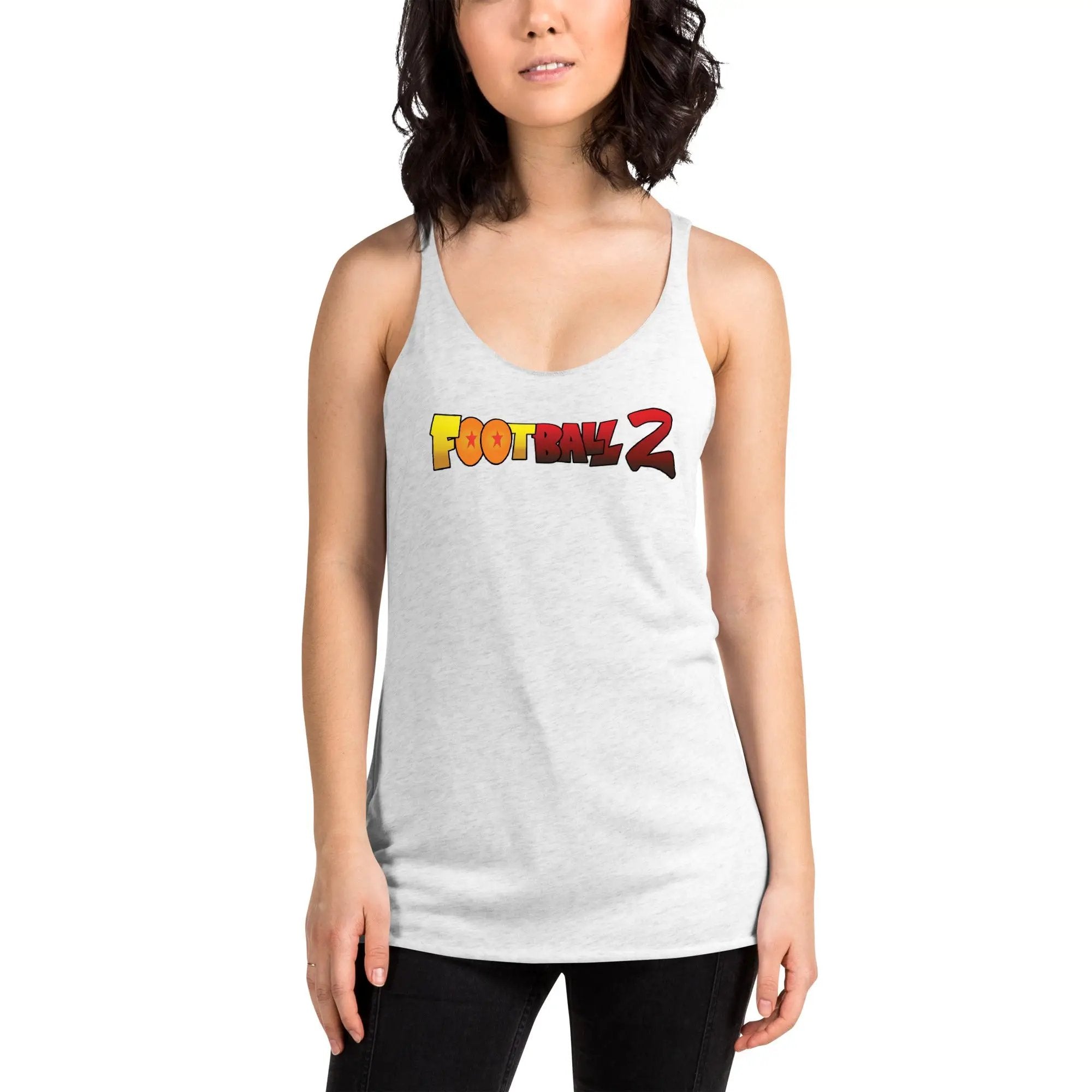 Football 2 Women's Racerback Tank VAWDesigns