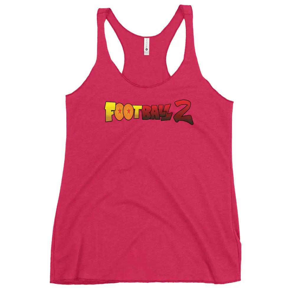 Football 2 Women's Racerback Tank VAWDesigns