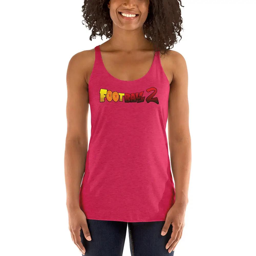 Football 2 Women's Racerback Tank VAWDesigns