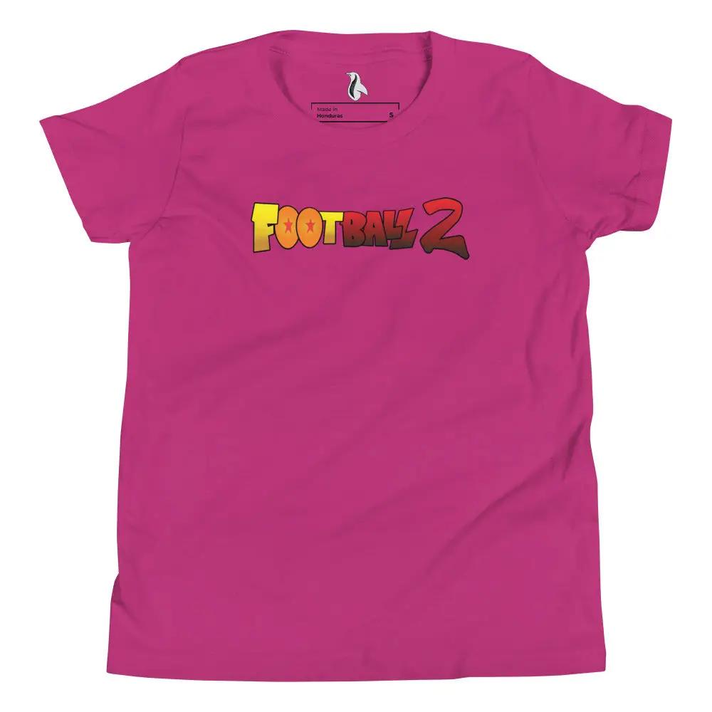 Football 2 Youth Short Sleeve T-Shirt VAWDesigns