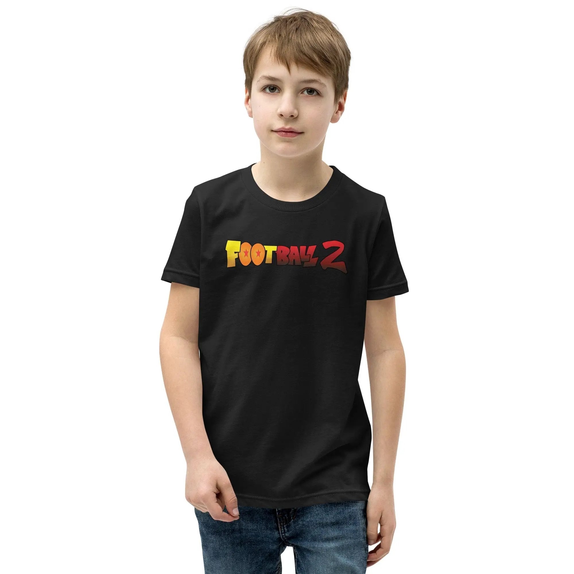 Football 2 Youth Short Sleeve T-Shirt VAWDesigns