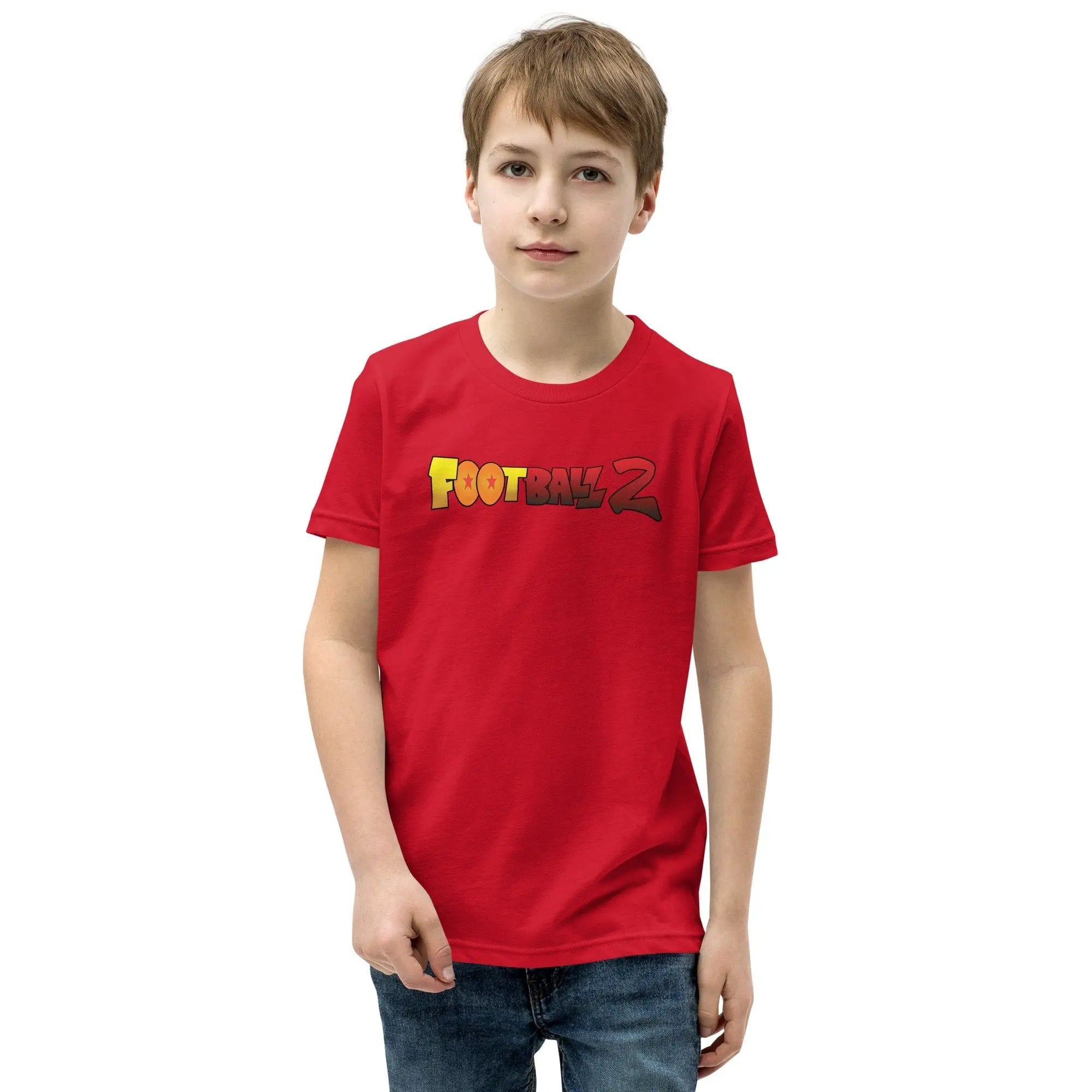 Football 2 Youth Short Sleeve T-Shirt VAWDesigns