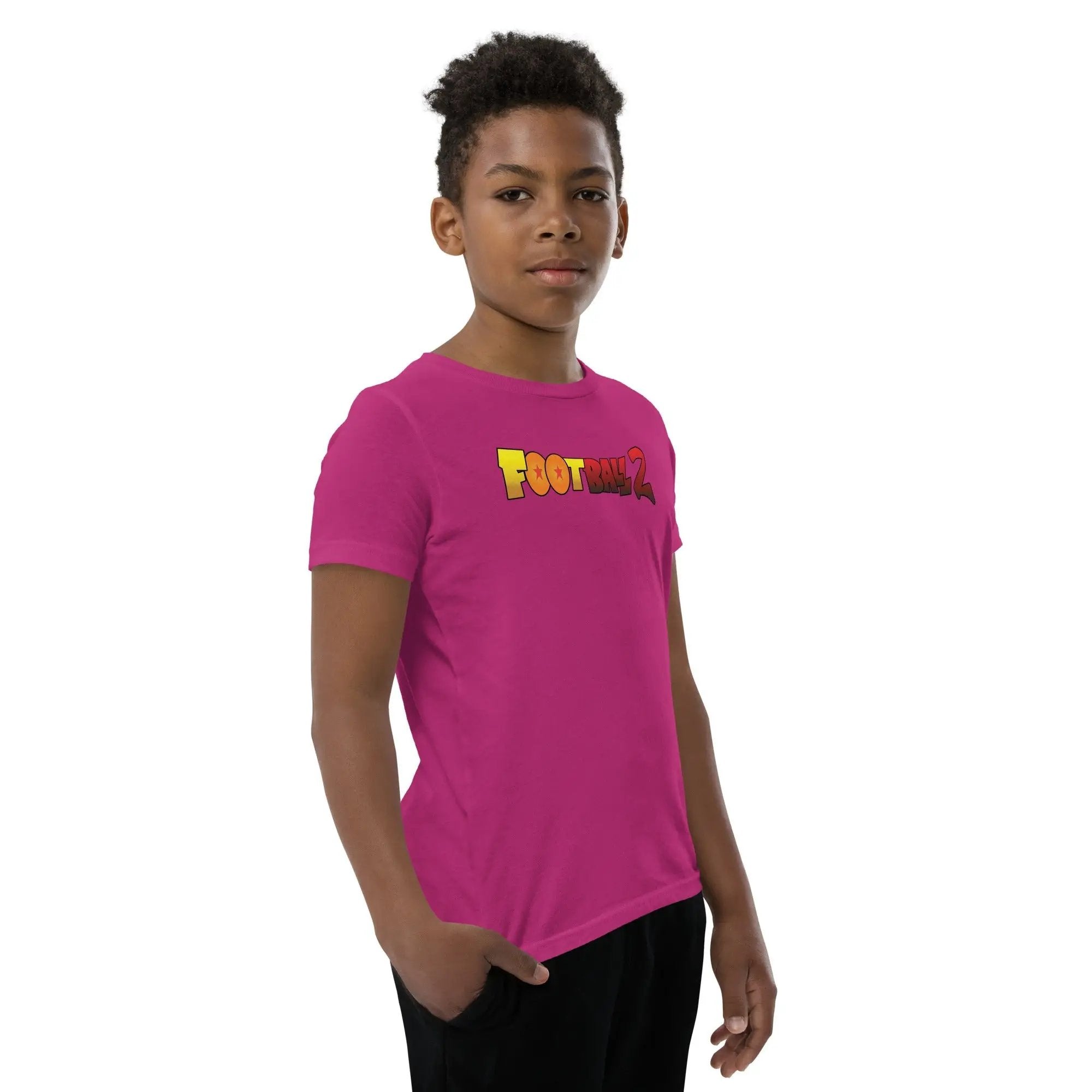 Football 2 Youth Short Sleeve T-Shirt VAWDesigns