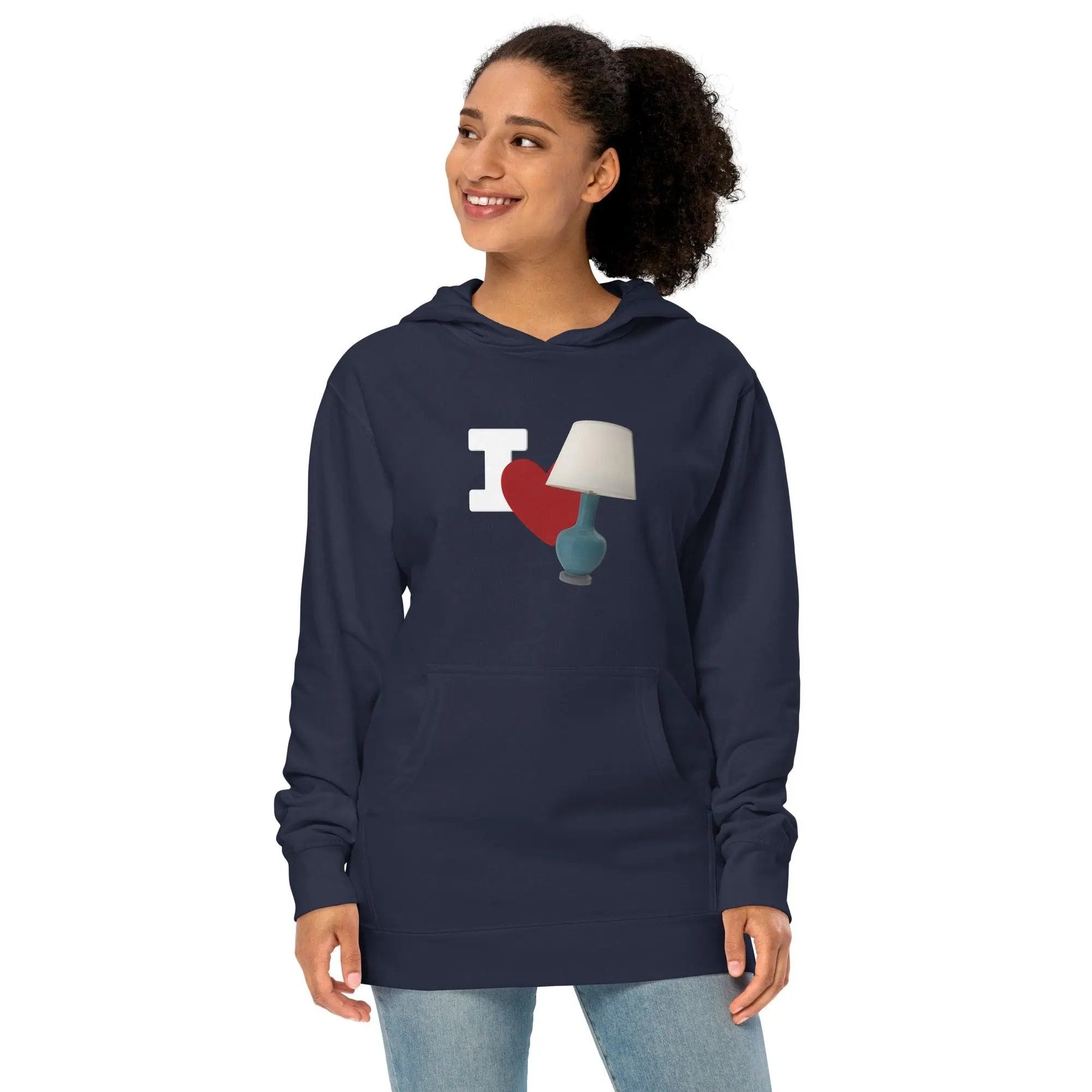 I Love Lamp Unisex Hoodie VAWDesigns