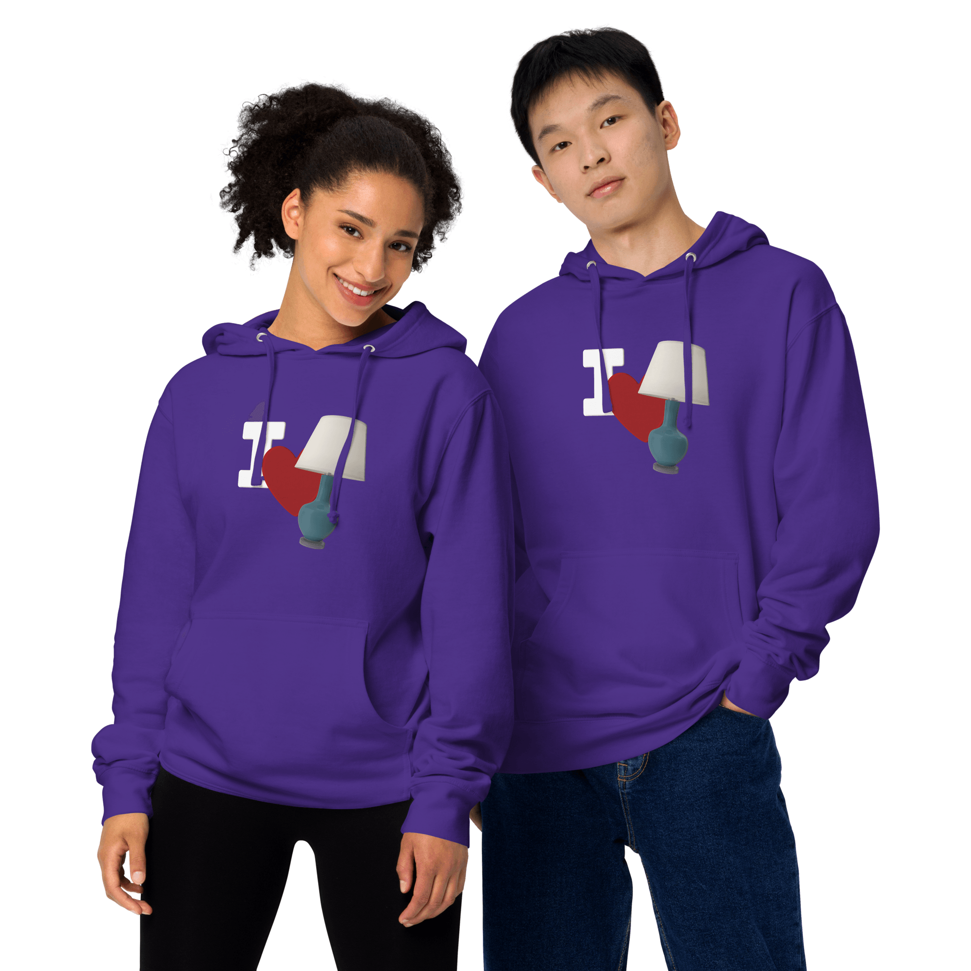 I Love Lamp Unisex Hoodie VAWDesigns