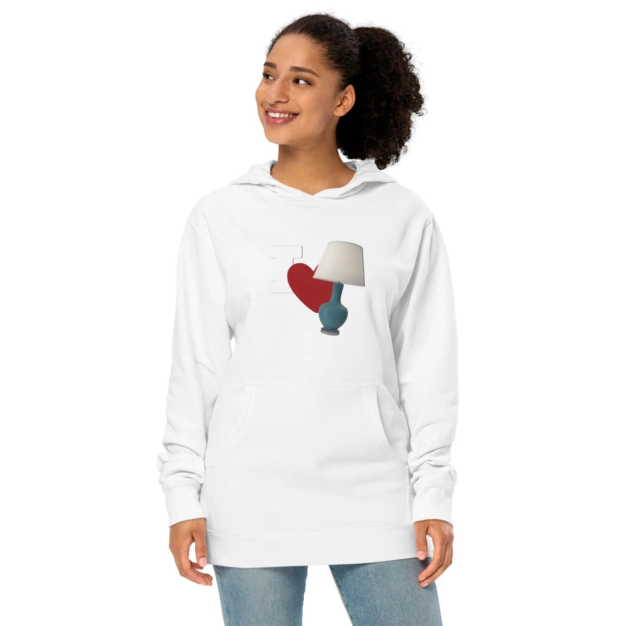 I Love Lamp Unisex Hoodie VAWDesigns