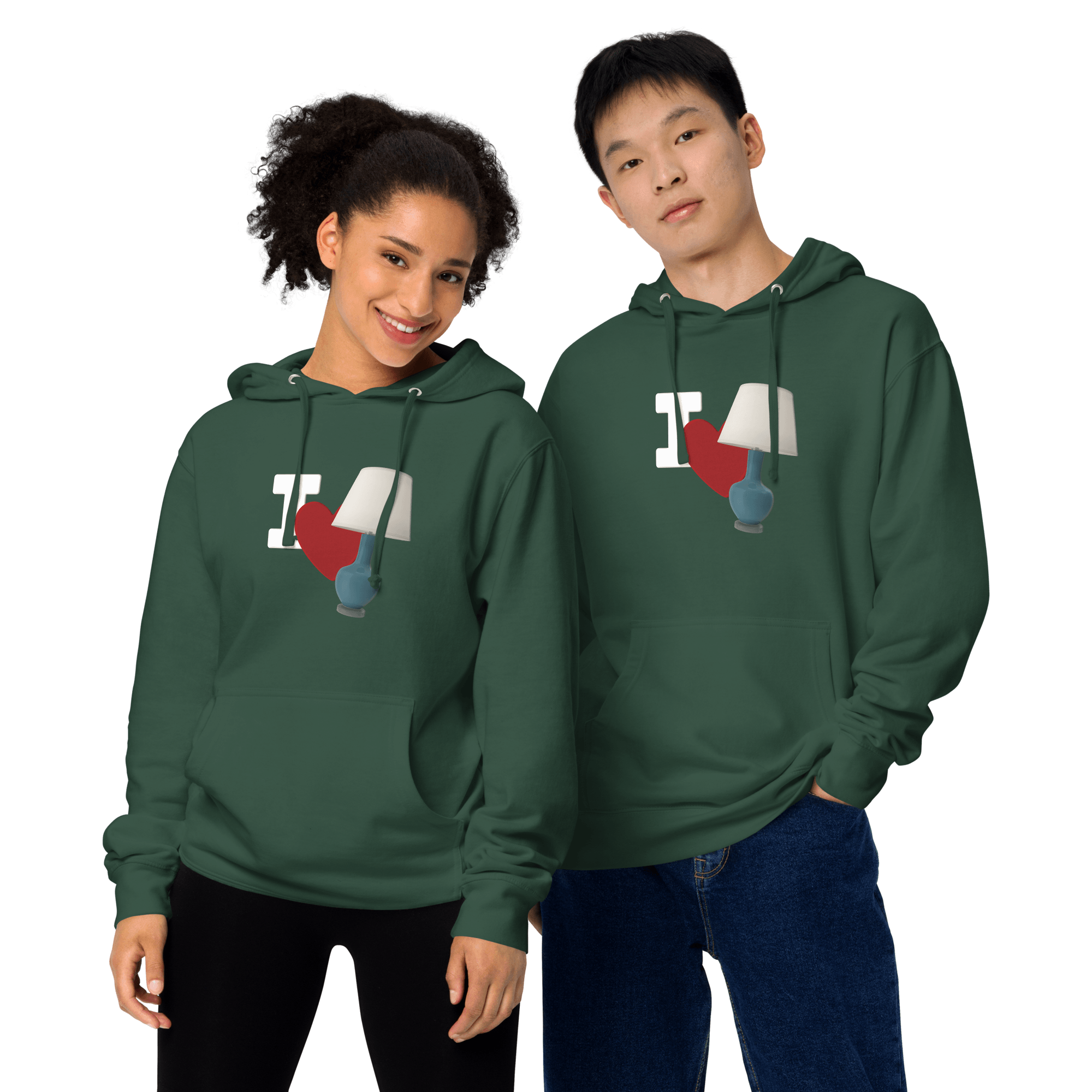 I Love Lamp Unisex Hoodie VAWDesigns