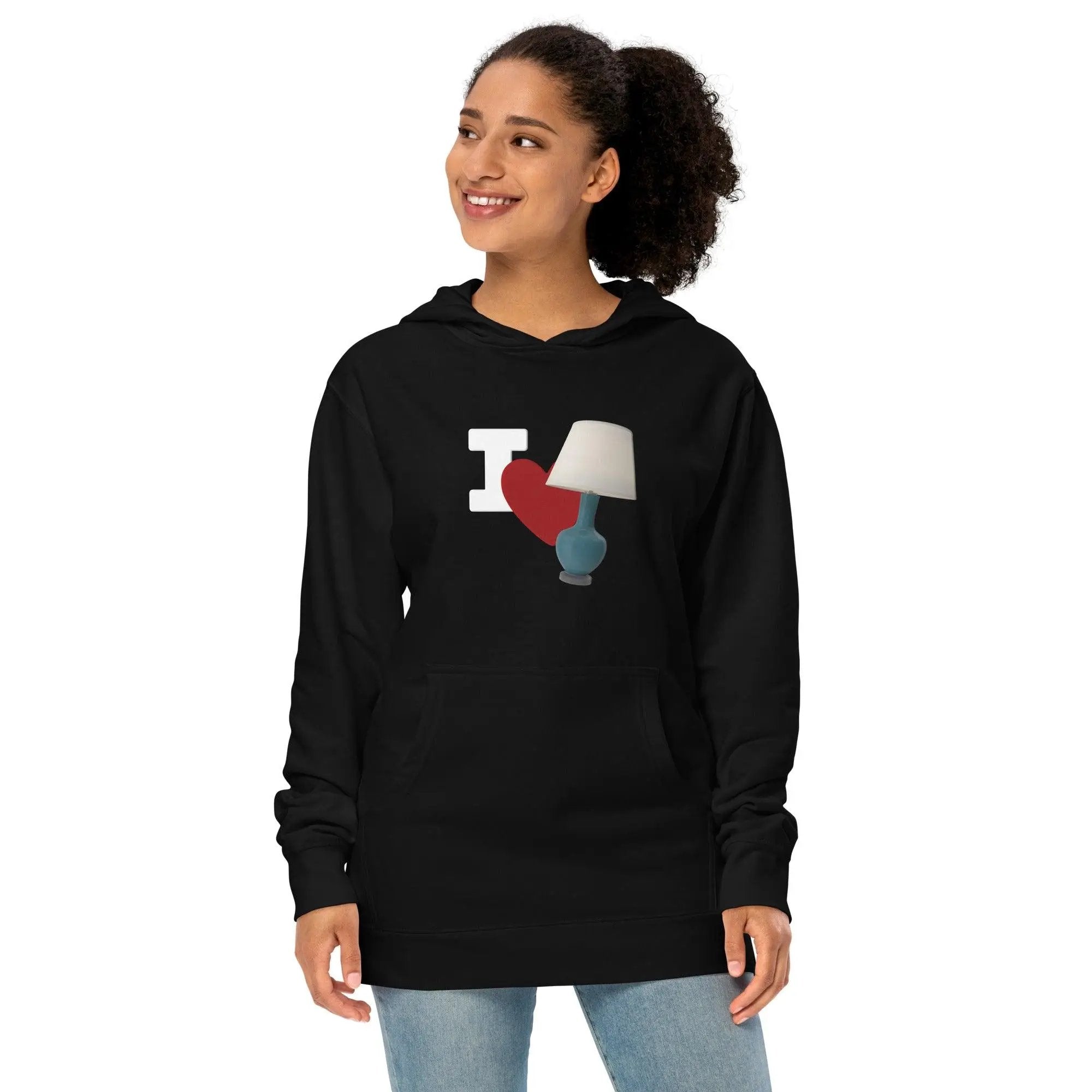 I Love Lamp Unisex Hoodie VAWDesigns