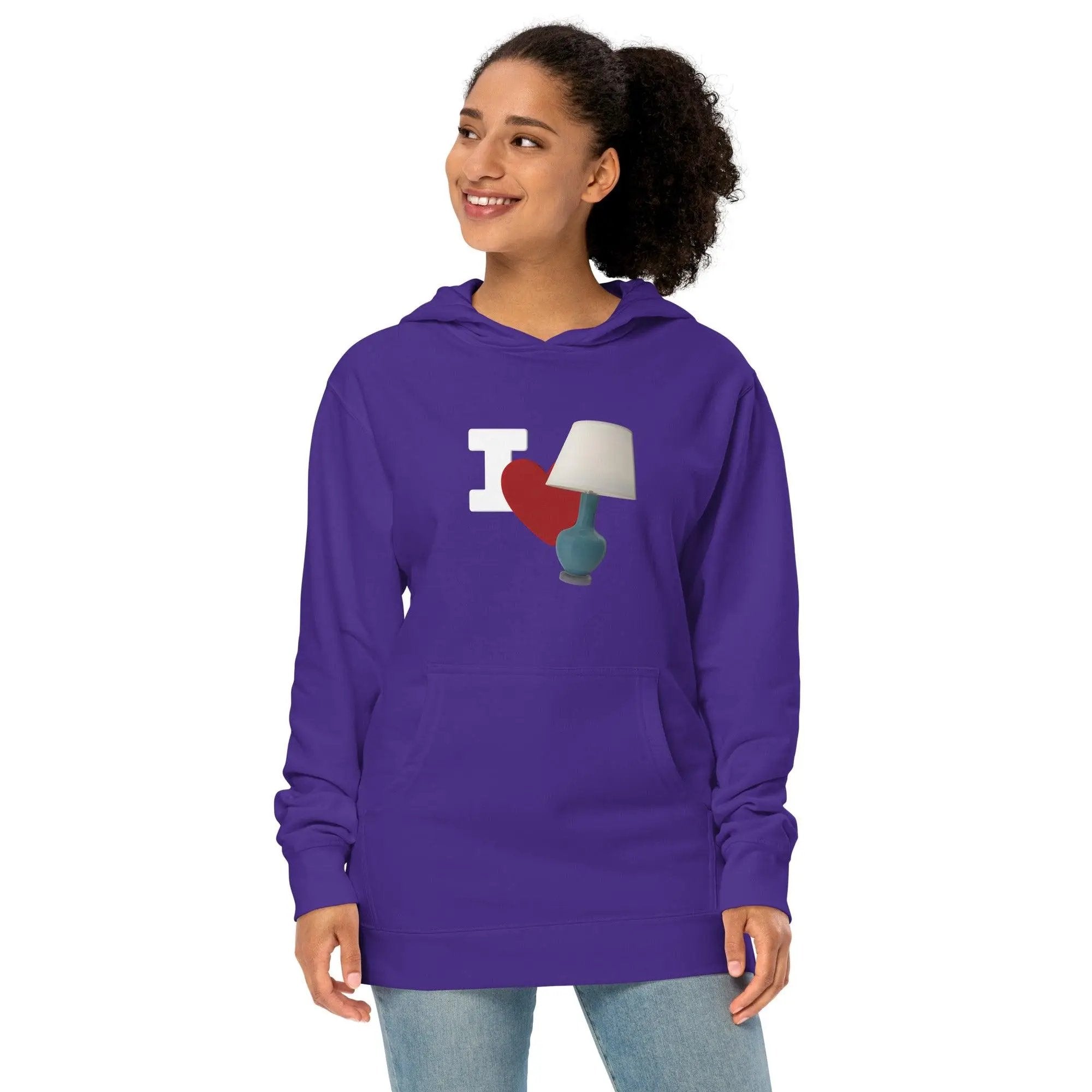I Love Lamp Unisex Hoodie VAWDesigns
