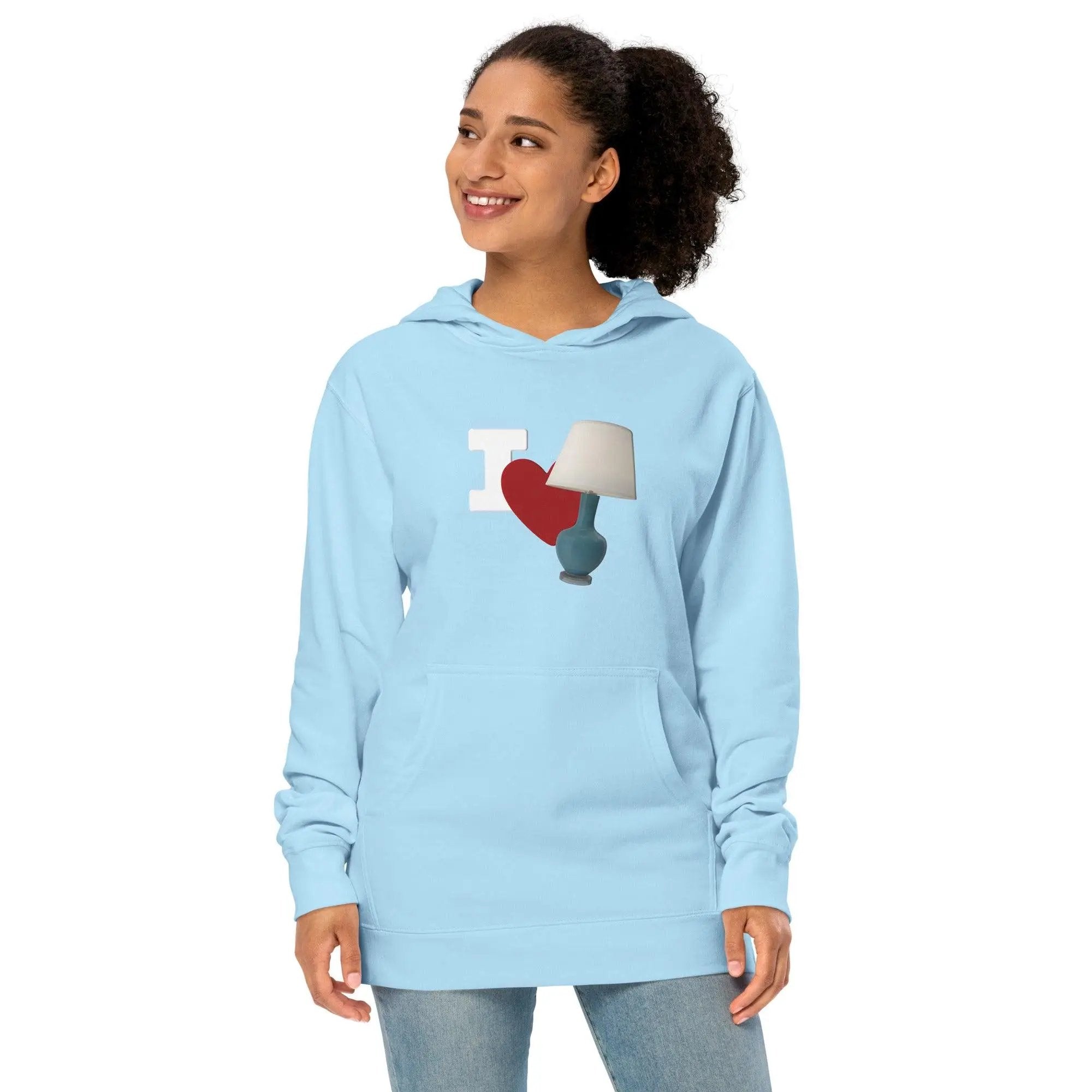 I Love Lamp Unisex Hoodie VAWDesigns