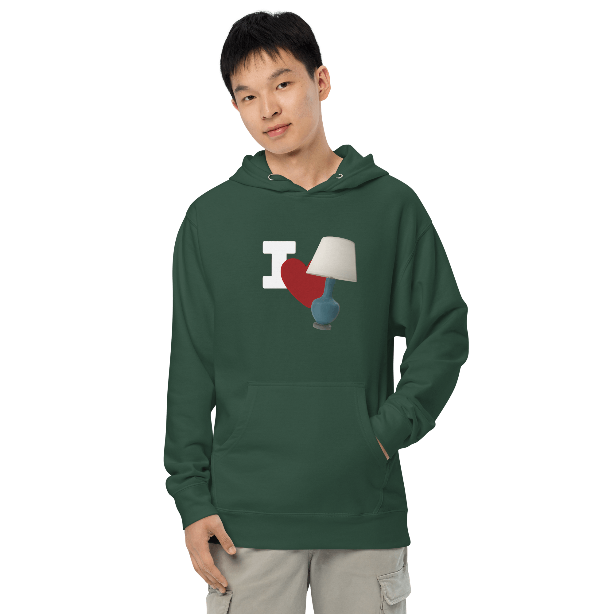 I Love Lamp Unisex Hoodie VAWDesigns
