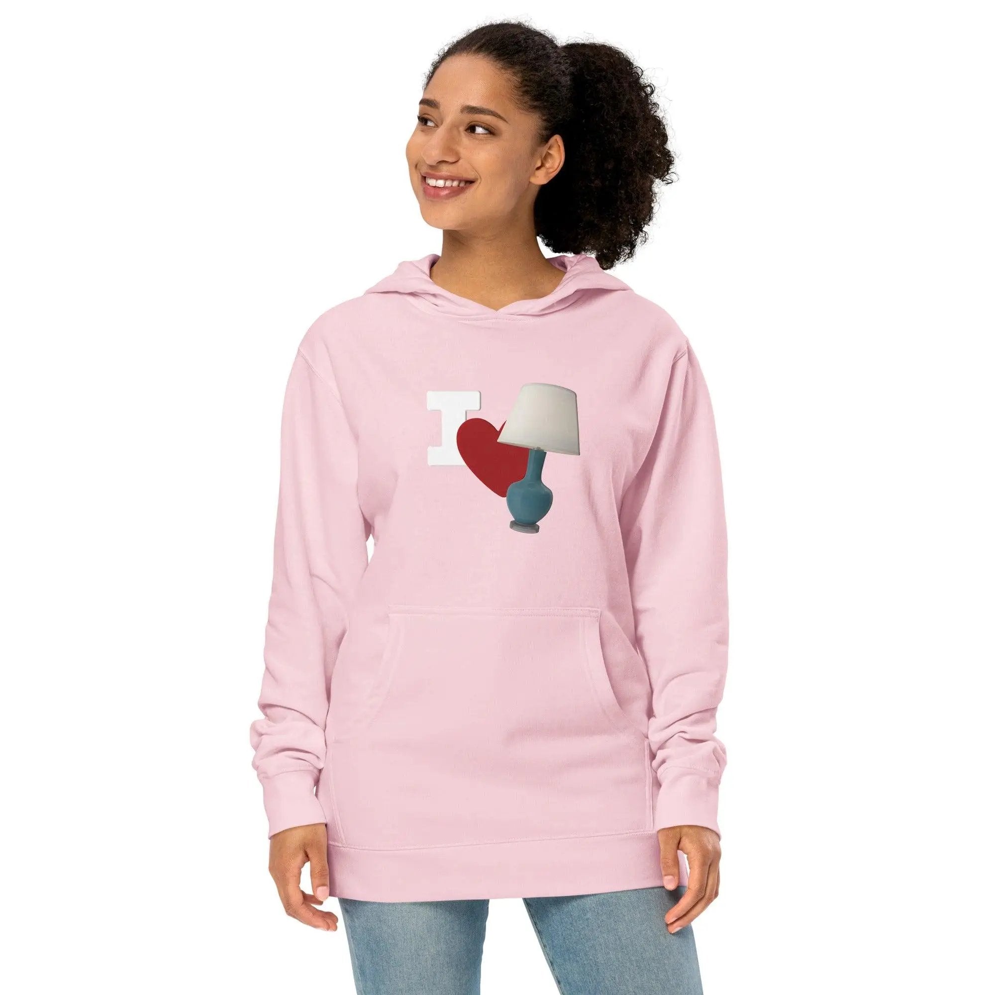 I Love Lamp Unisex Hoodie VAWDesigns