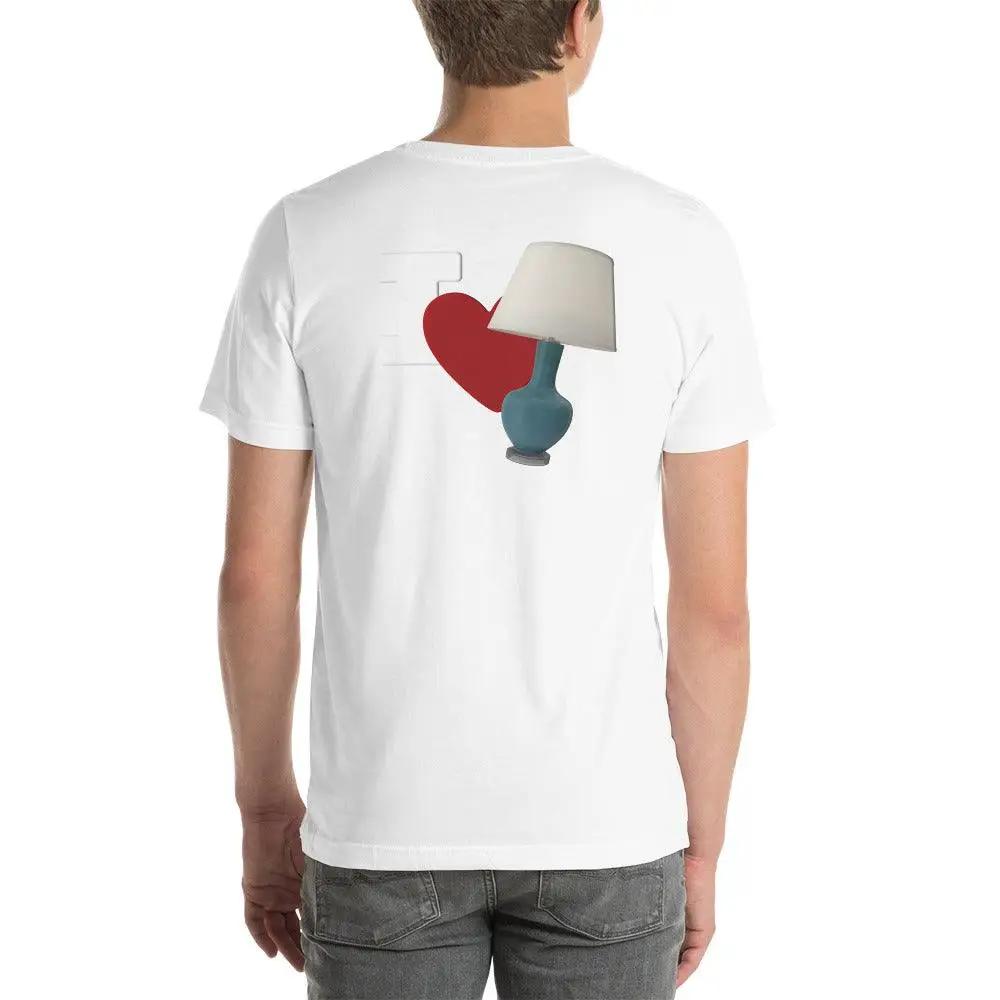I Love Lamp Unisex t-shirt (BACK) VAWDesigns