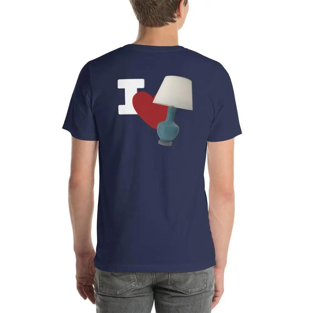 I Love Lamp Unisex t-shirt (BACK) VAWDesigns