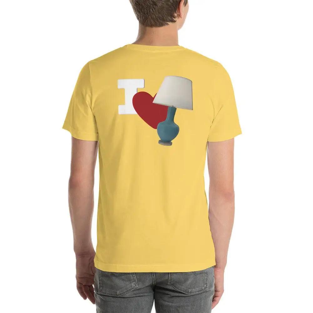 I Love Lamp Unisex t-shirt (BACK) VAWDesigns