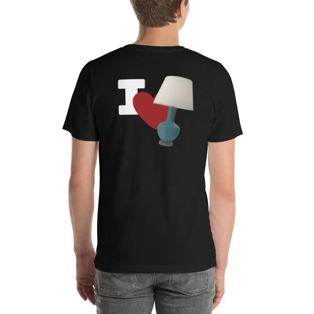 I Love Lamp Unisex t-shirt (BACK) VAWDesigns