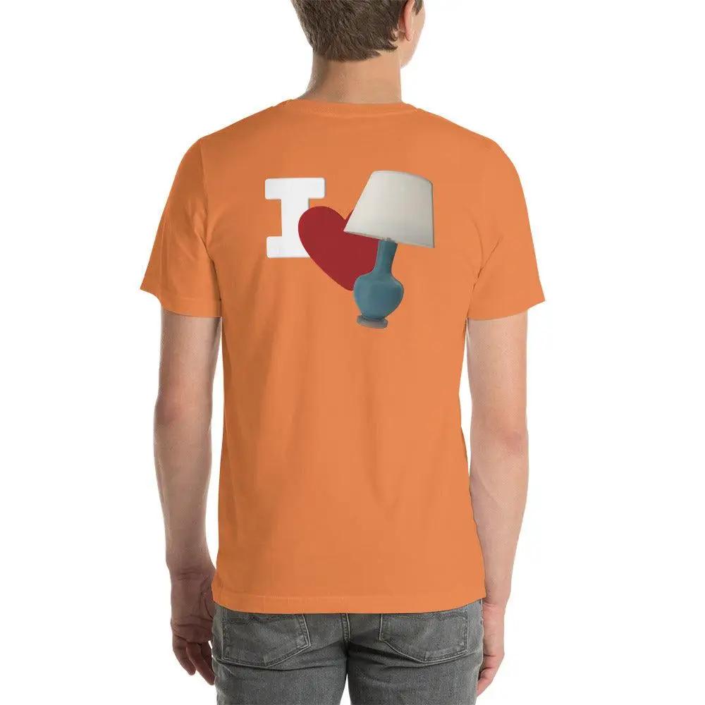 I Love Lamp Unisex t-shirt (BACK) VAWDesigns