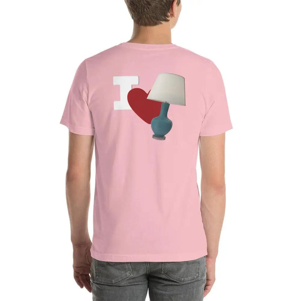 I Love Lamp Unisex t-shirt (BACK) VAWDesigns