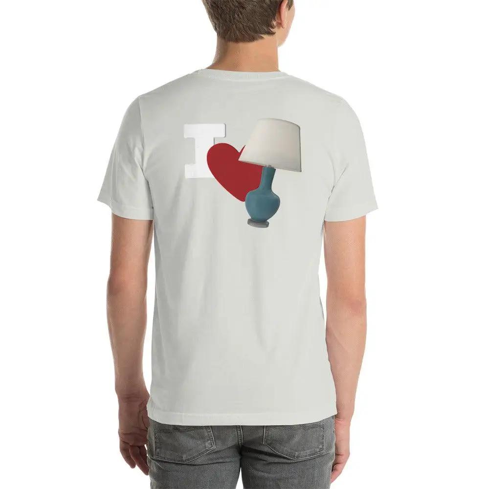 I Love Lamp Unisex t-shirt (BACK) VAWDesigns