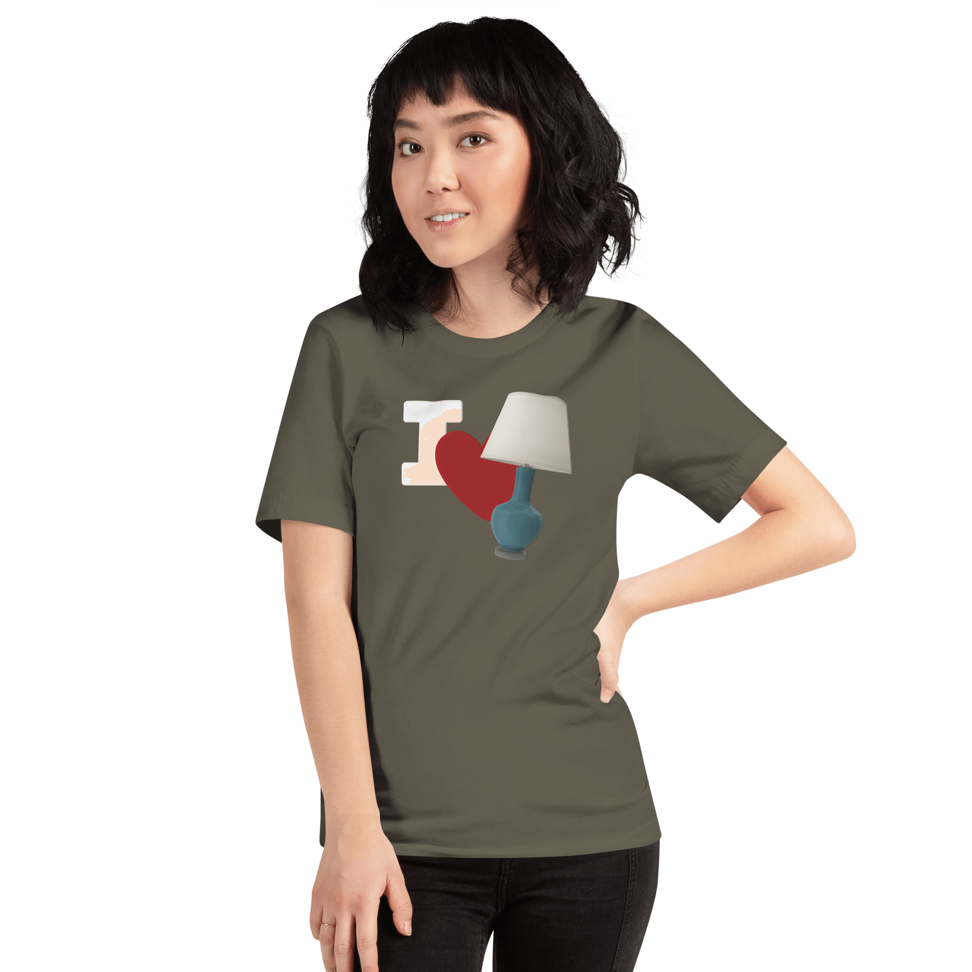 I Love Lamp Unisex t-shirt VAWDesigns
