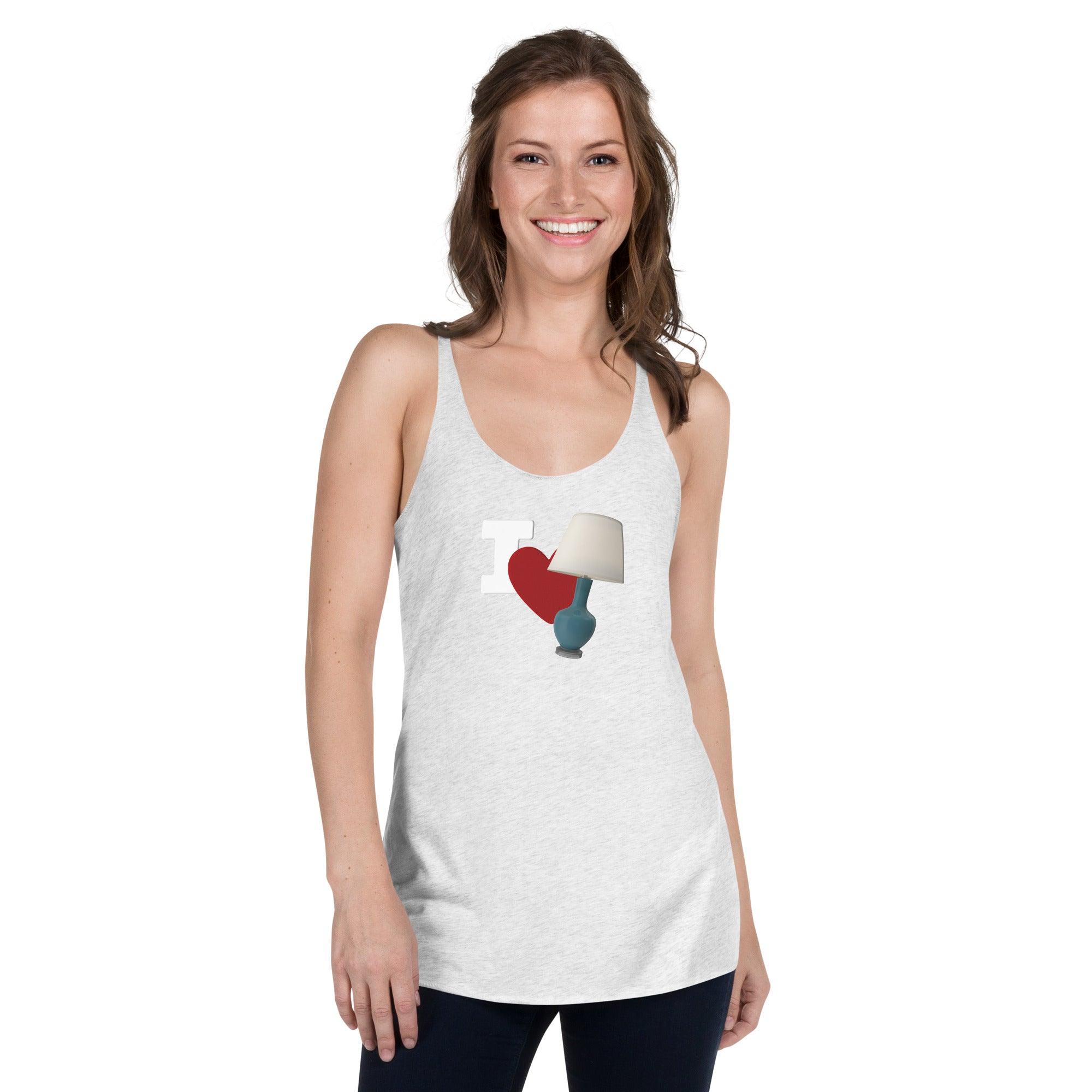 I Love Lamp Women's Racerback Tank VAWDesigns
