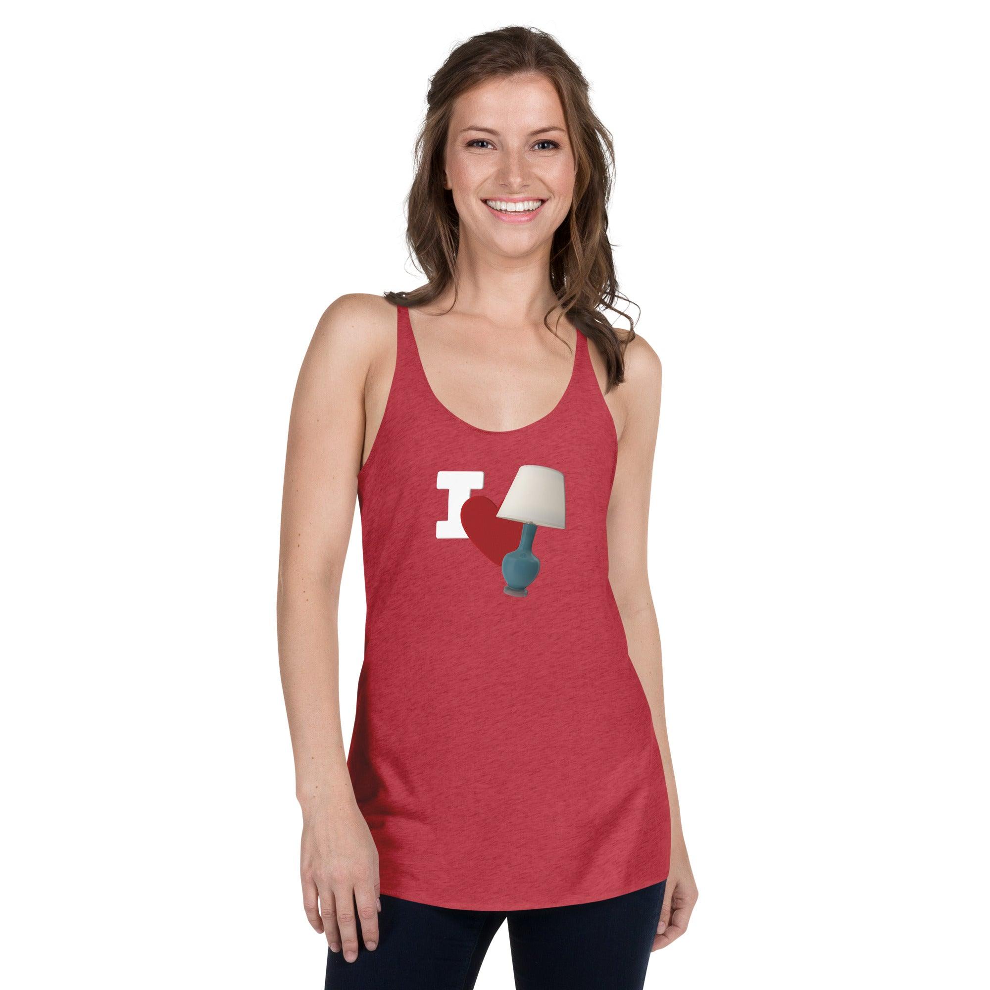 I Love Lamp Women's Racerback Tank VAWDesigns