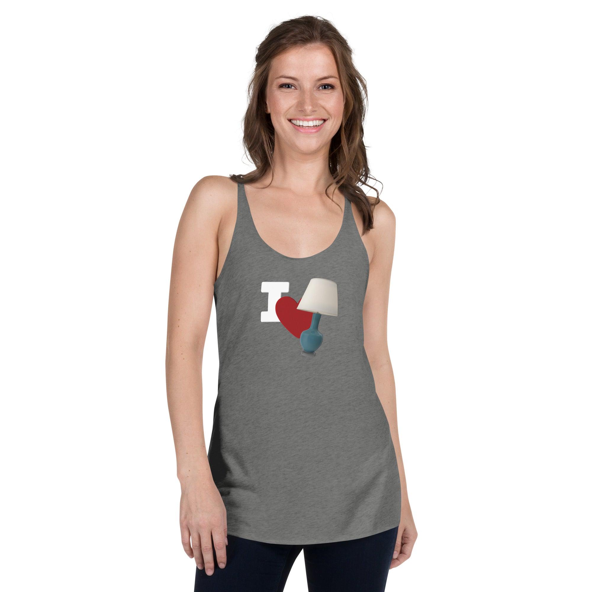 I Love Lamp Women's Racerback Tank VAWDesigns
