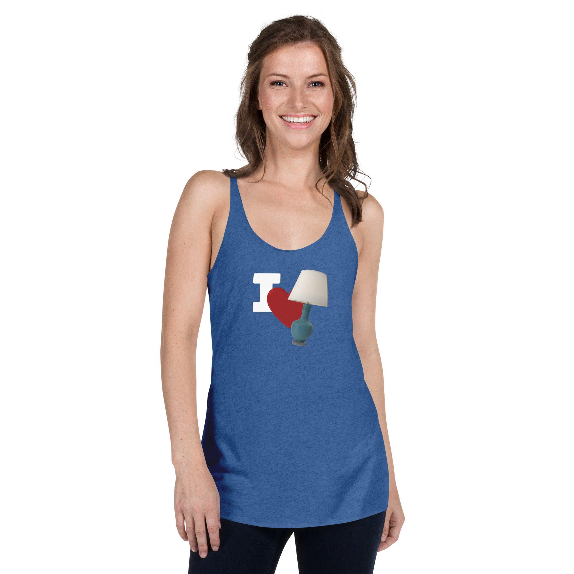 I Love Lamp Women's Racerback Tank VAWDesigns