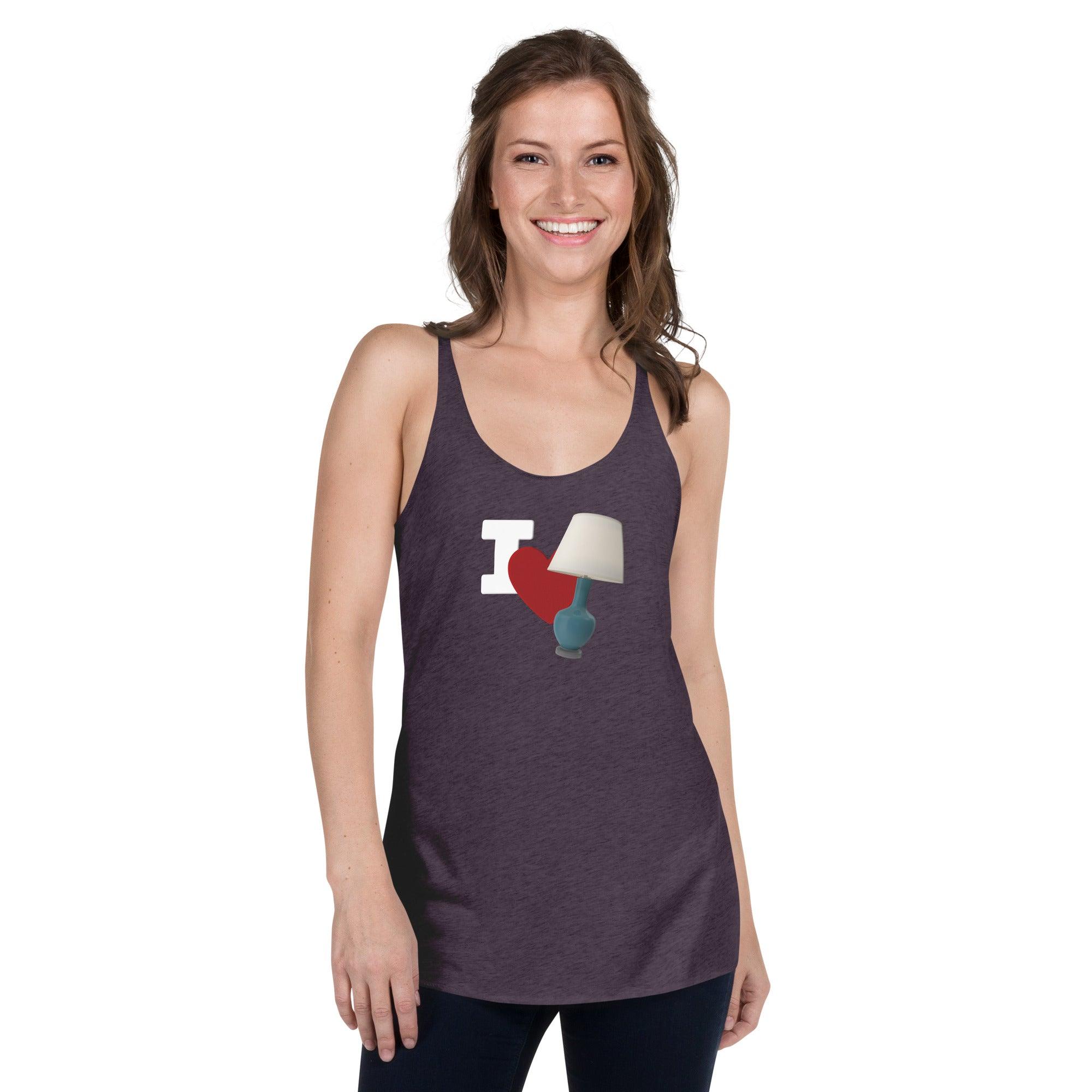 I Love Lamp Women's Racerback Tank VAWDesigns