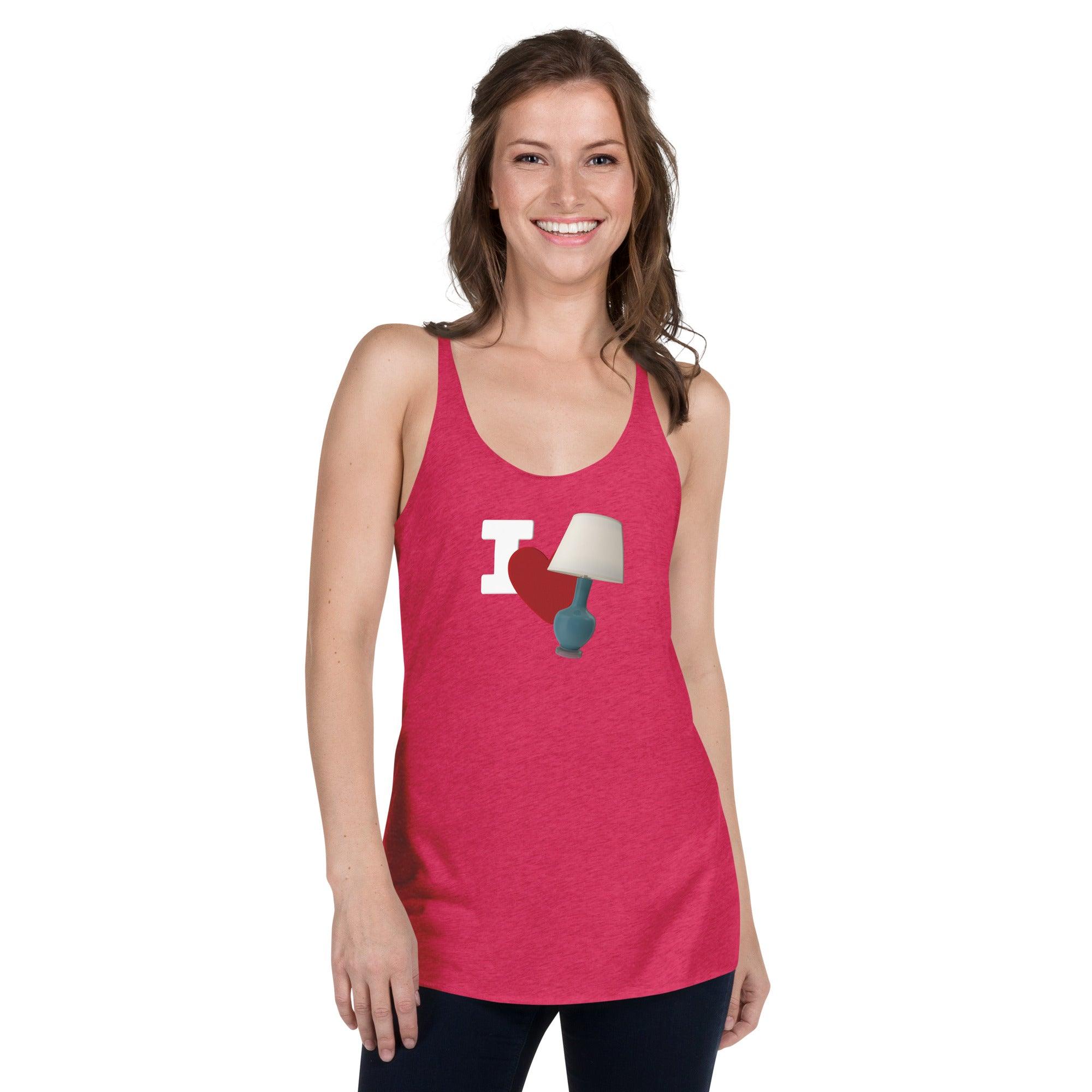 I Love Lamp Women's Racerback Tank VAWDesigns