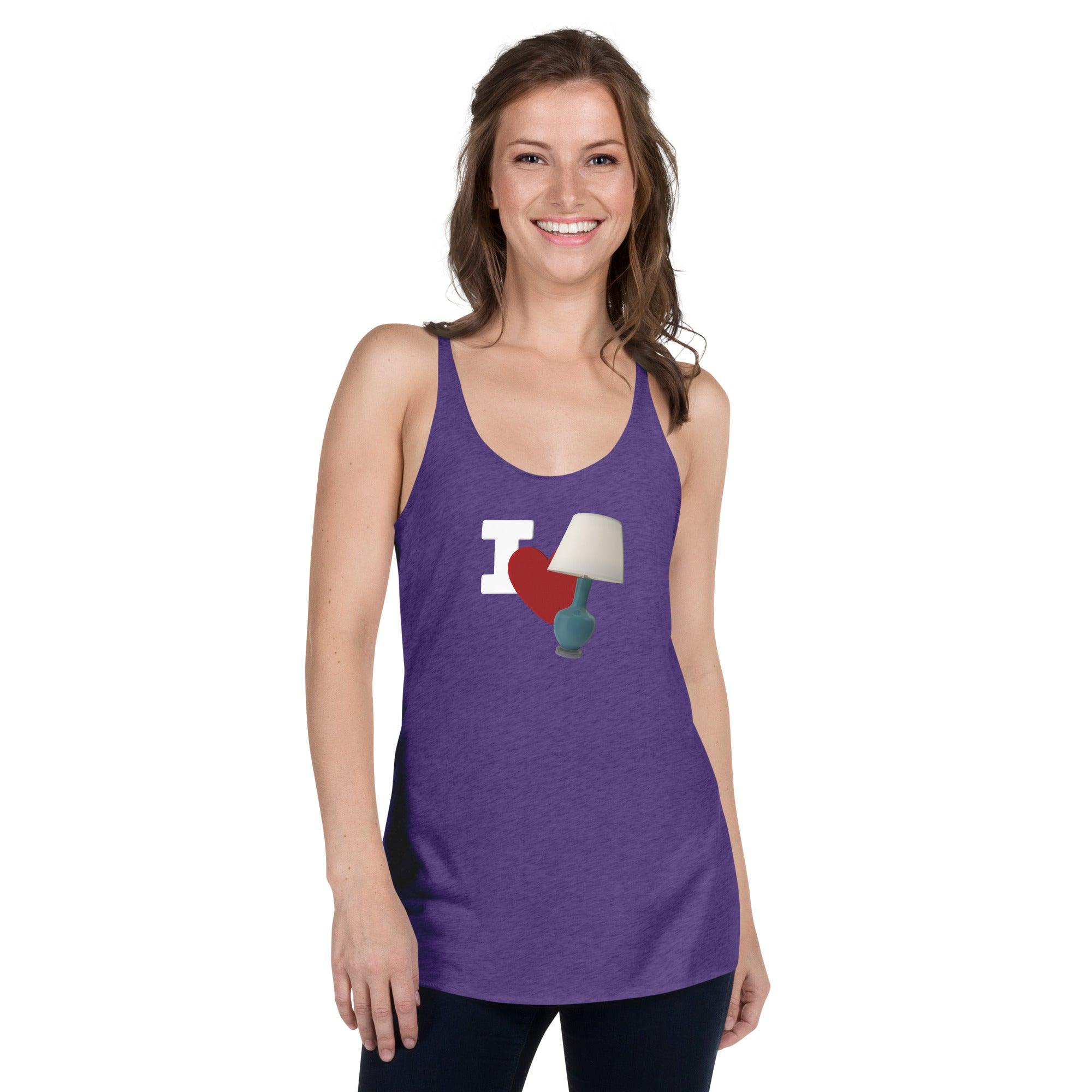 I Love Lamp Women's Racerback Tank VAWDesigns