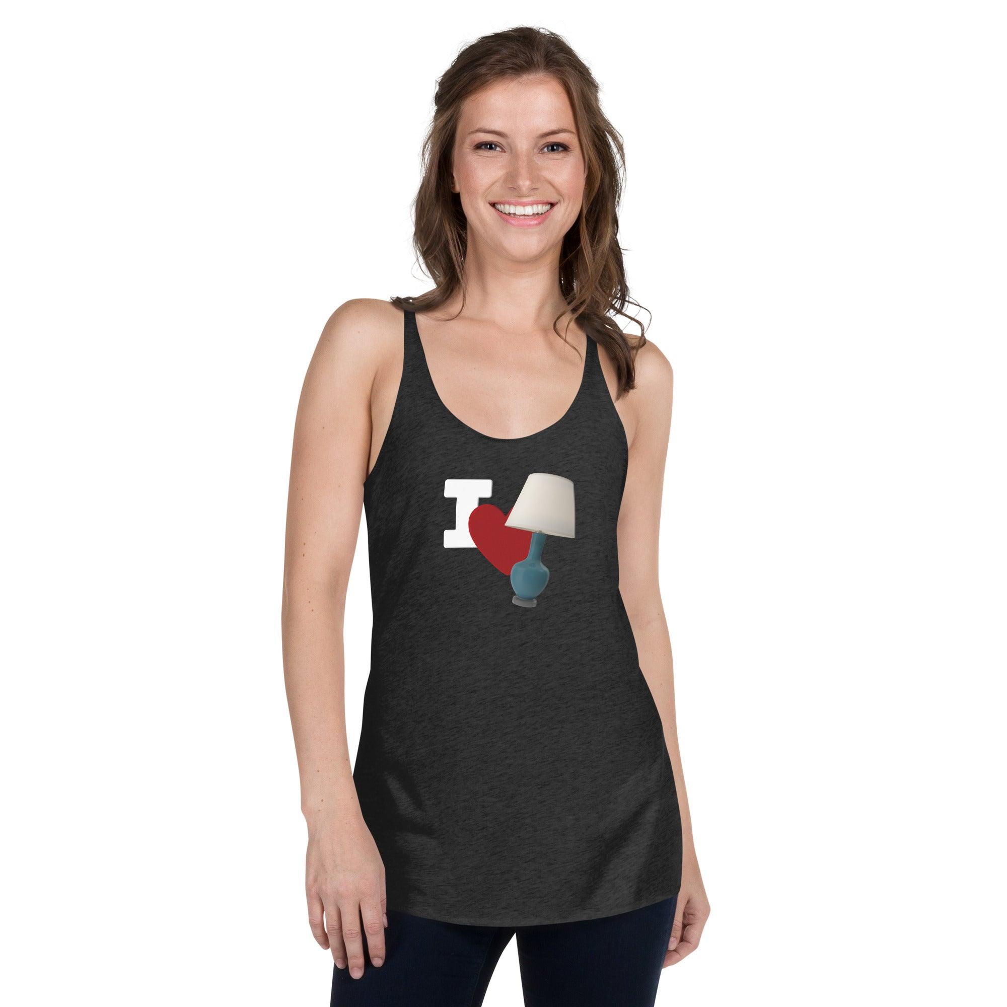 I Love Lamp Women's Racerback Tank VAWDesigns
