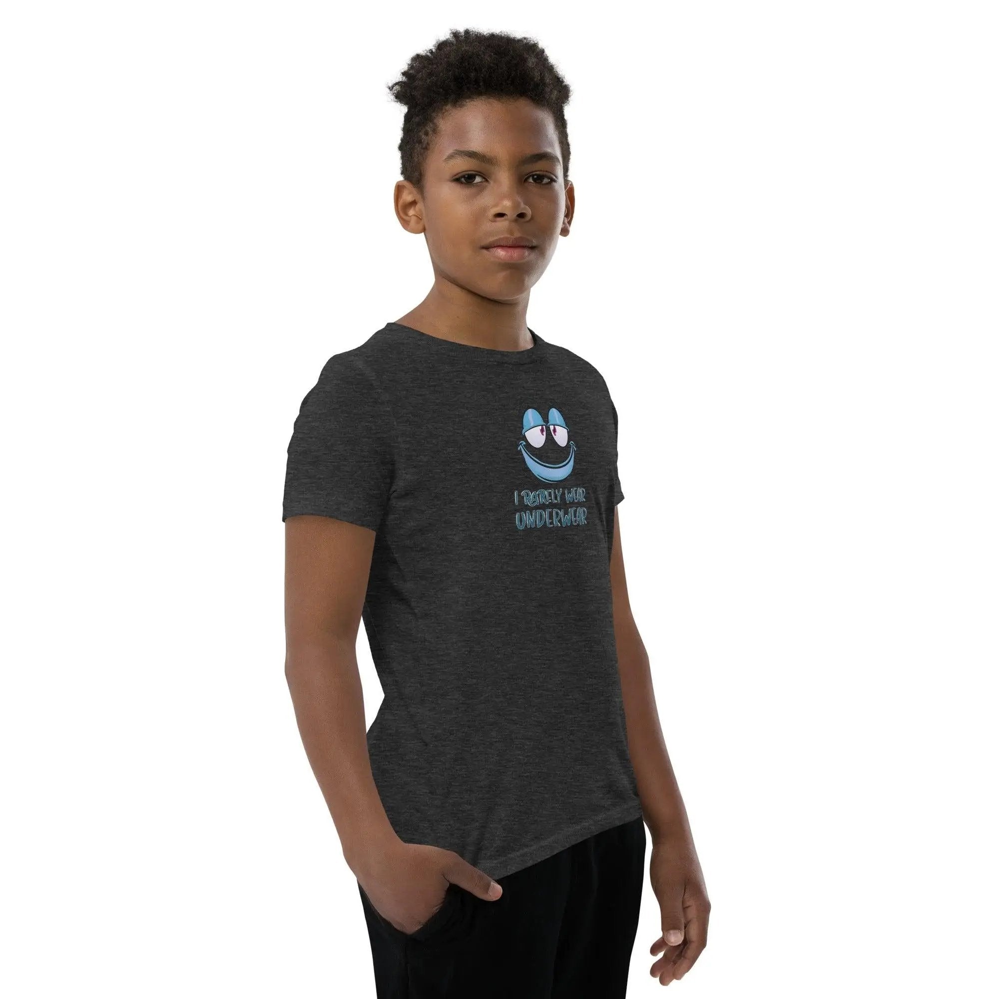 I Rarely Wear Underwear Youth Short Sleeve T-Shirt VAWDesigns