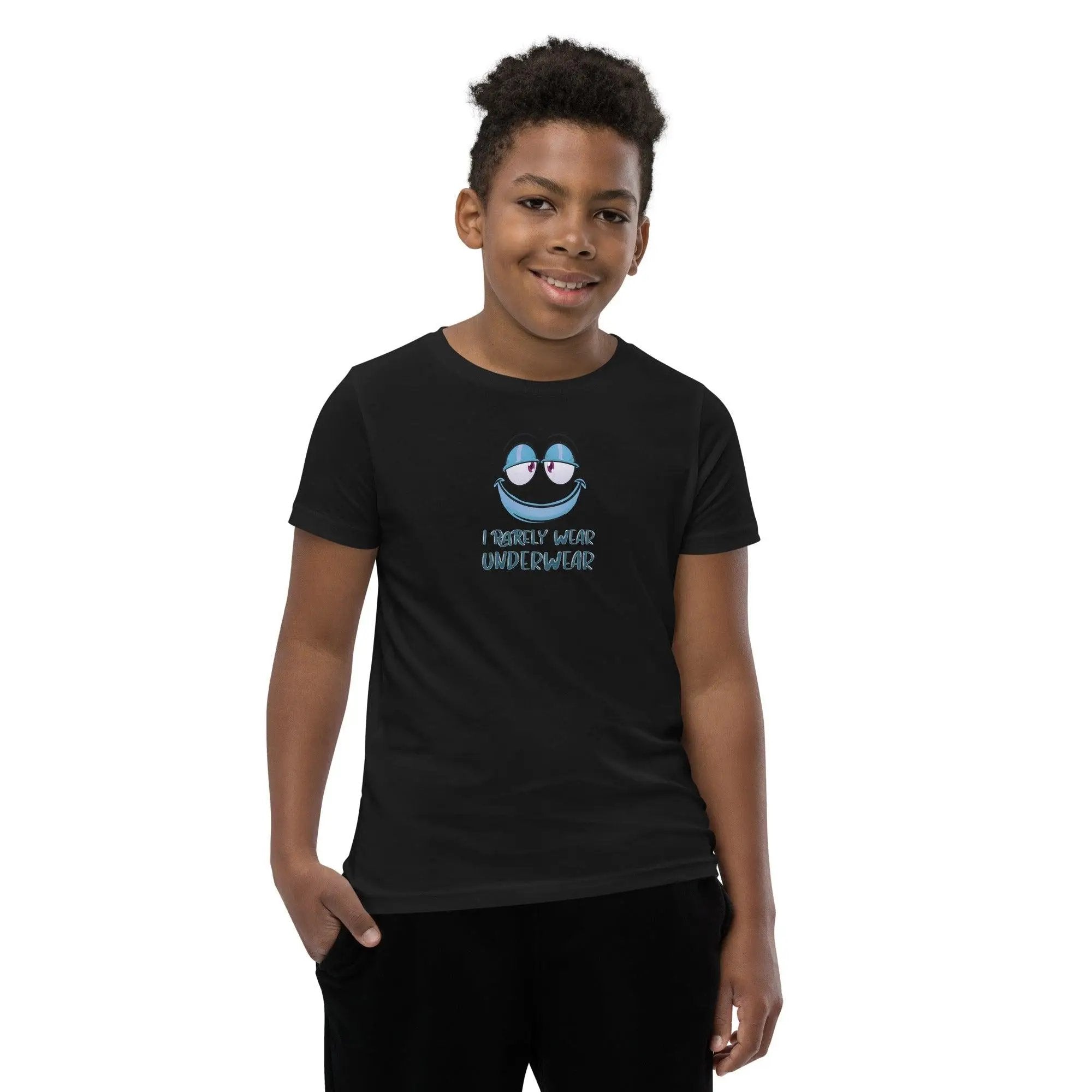 I Rarely Wear Underwear Youth Short Sleeve T-Shirt VAWDesigns